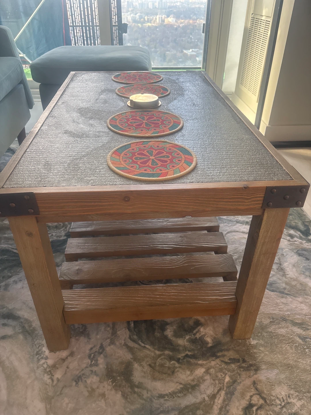 Rustic Wood Coffee Table - photo 2