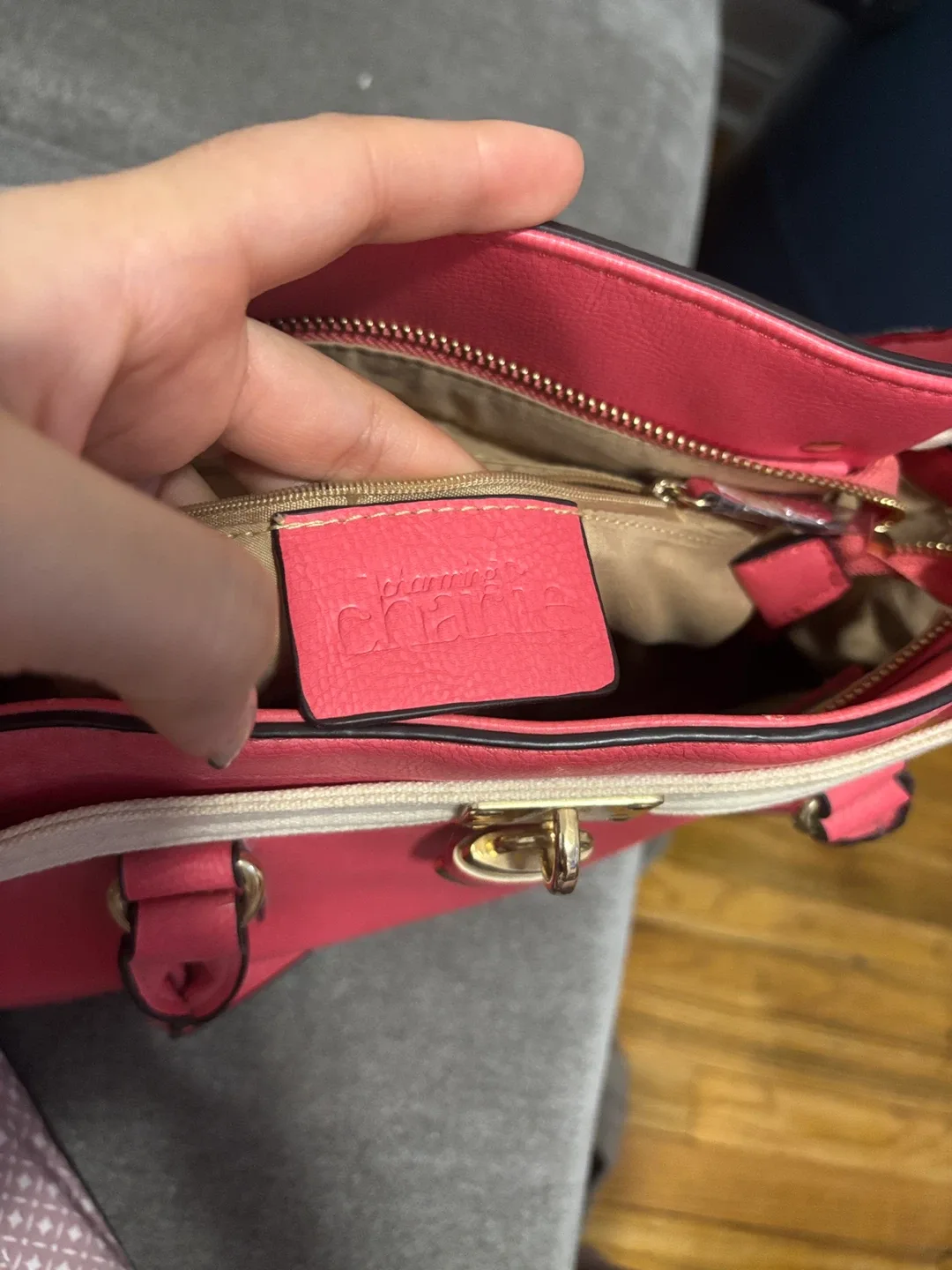 Charming Charlie Coral Handbag image indicator(2)