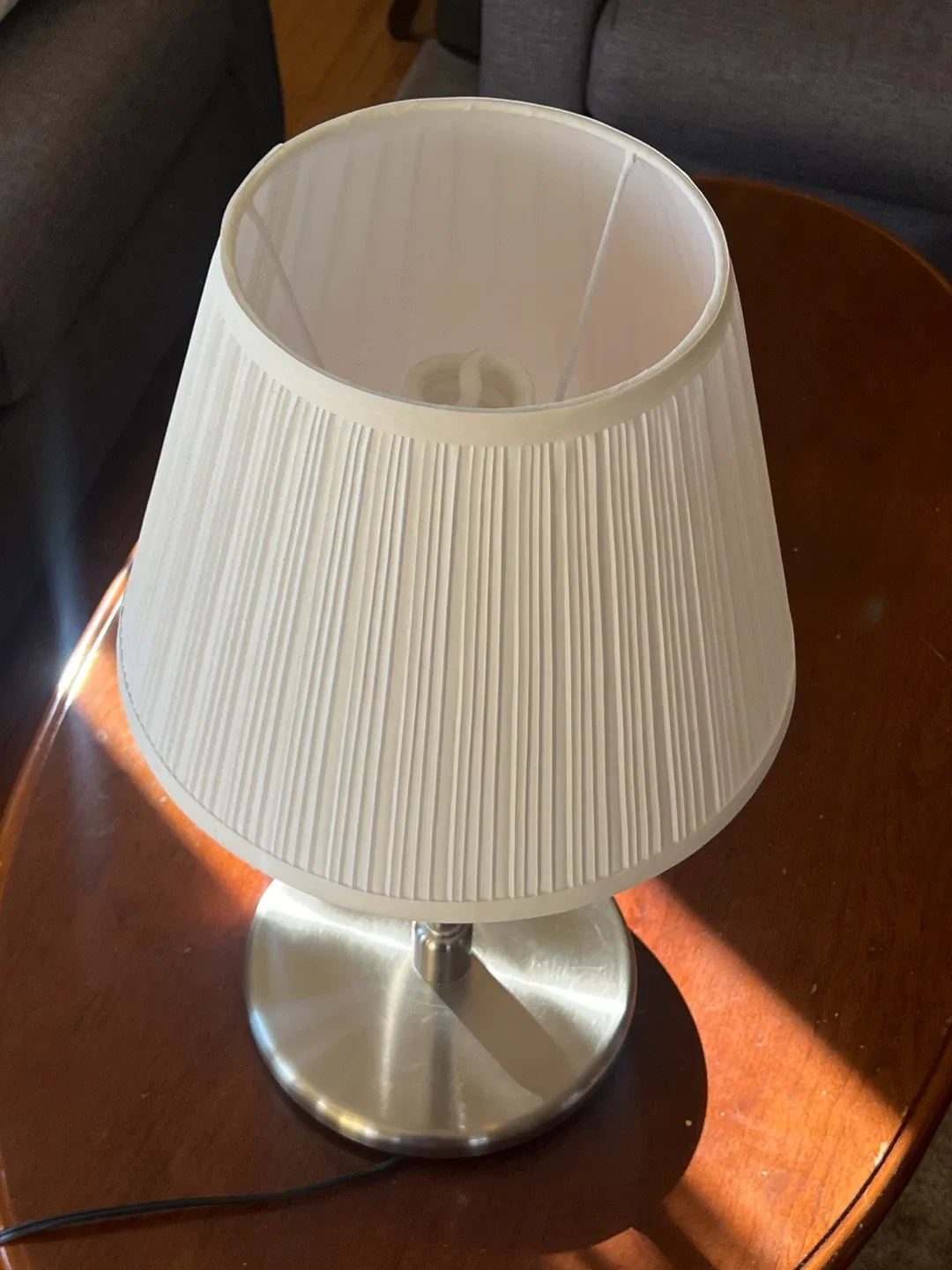 Table Lamp with White Pleated Shade image indicator(3)