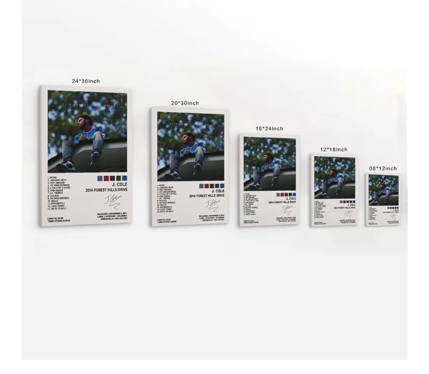 J. Cole - 2014 Forest Hills Drive Poster 24"x16" - photo 3