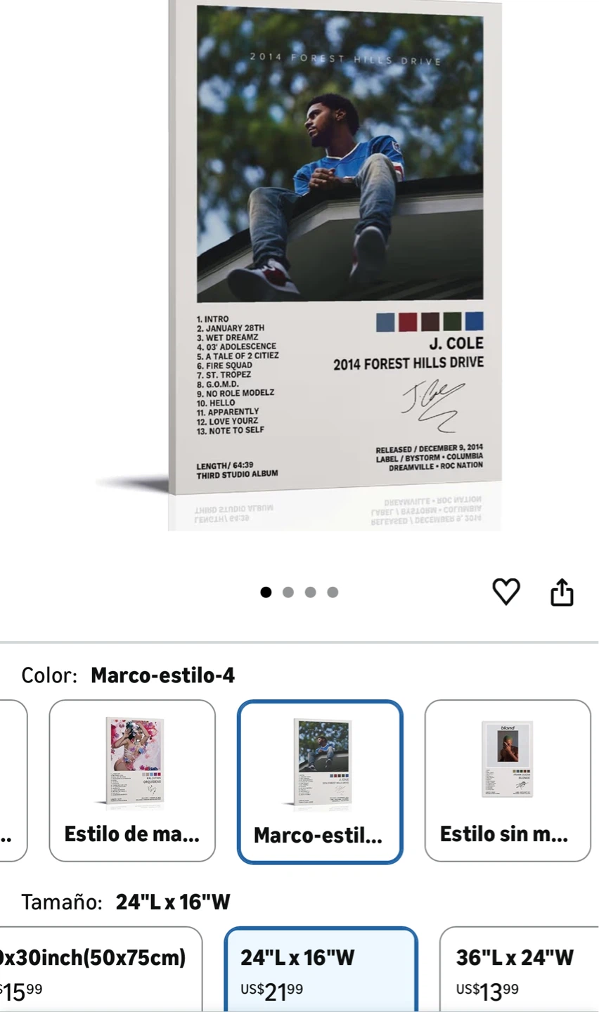 J. Cole - 2014 Forest Hills Drive Poster 24"x16" - photo 4