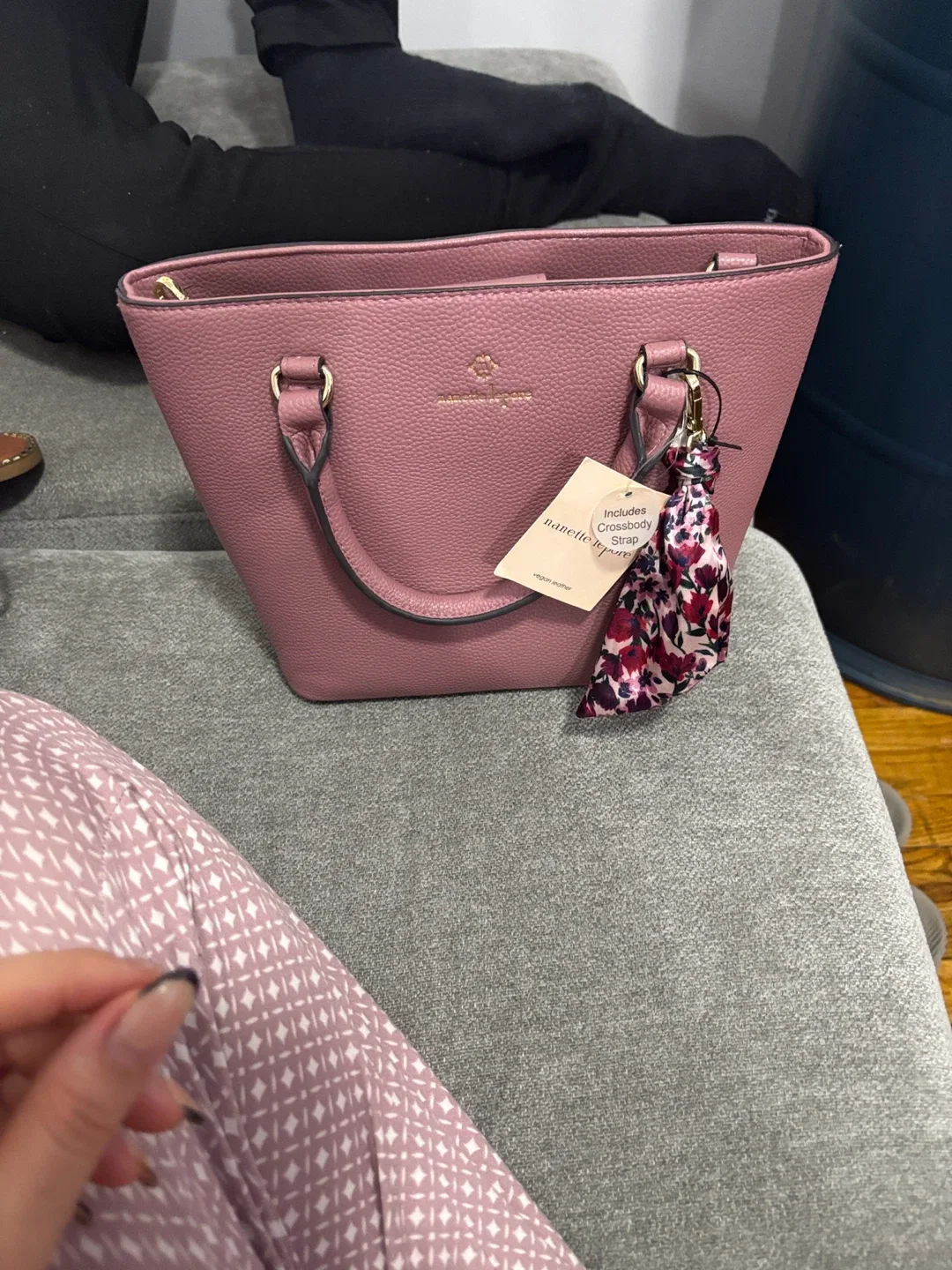 Nanette Lepore Mauve Vegan Leather Handbag