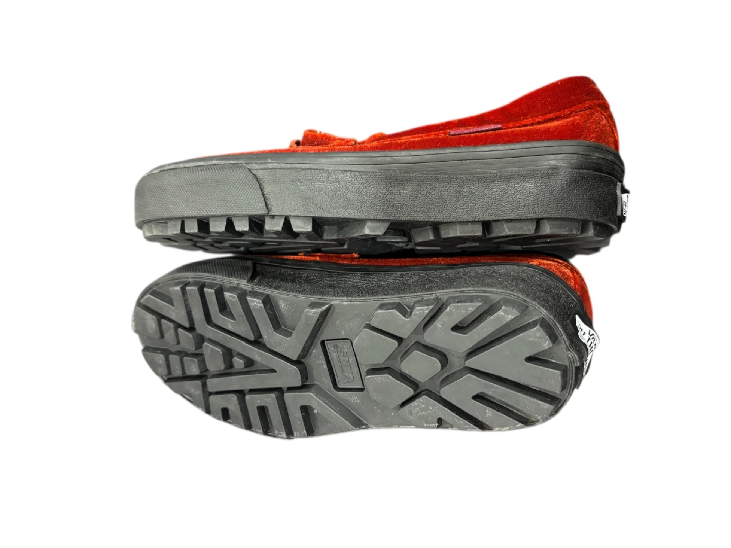Vans Red Velvet Slip-On Shoes US Women's 5 - photo 3