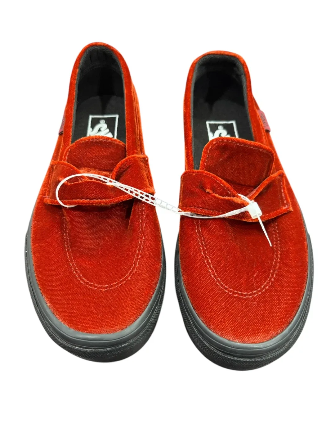 Vans Red Velvet Slip-On Shoes US Women's 5
