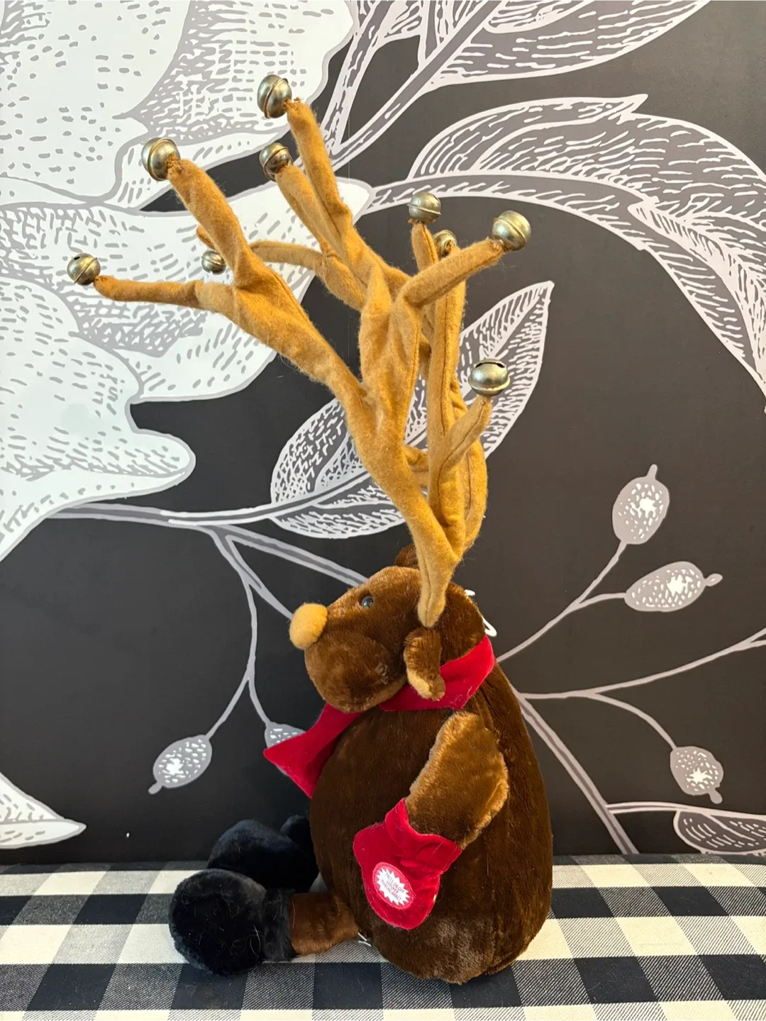 Animated Reindeer Plush with Bells image indicator(2)