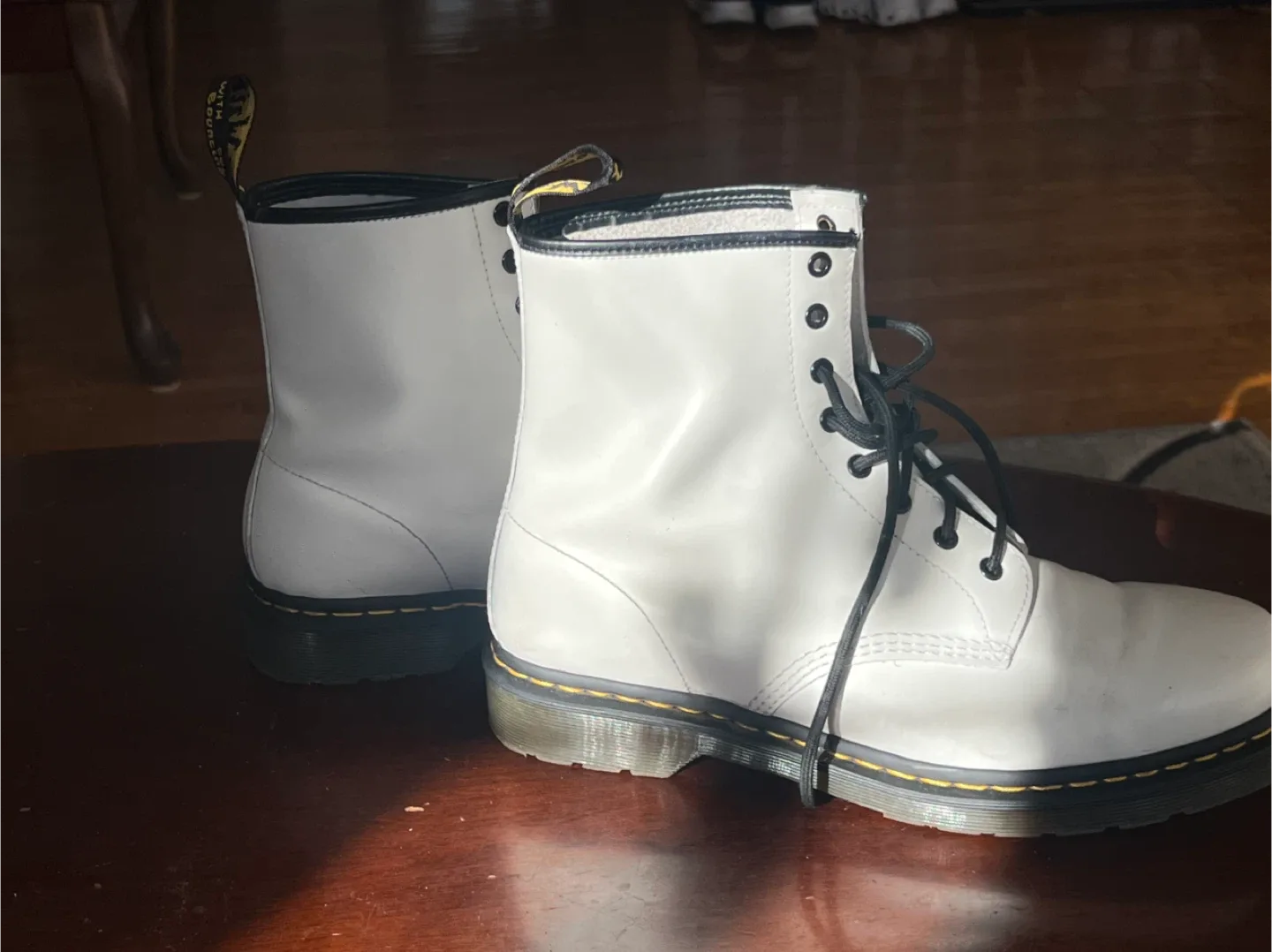 Dr. Martens 1460 White Smooth Leather Boots - US 12