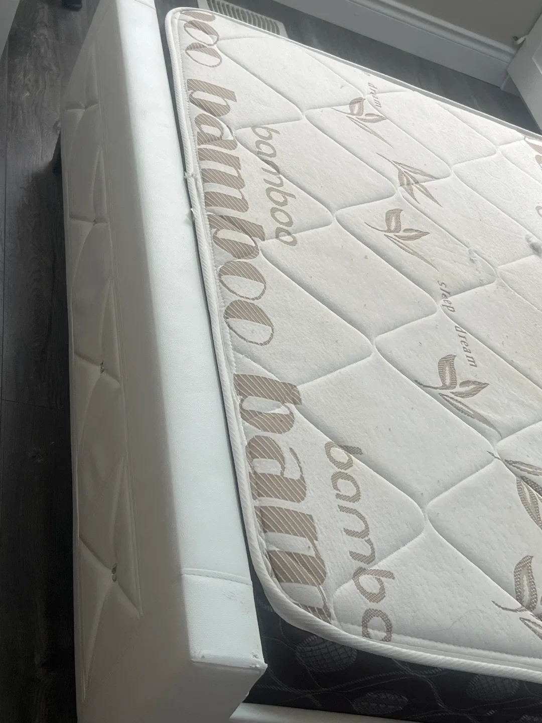 Bamboo Mattress & White Bed Frame (Double) image indicator(3)