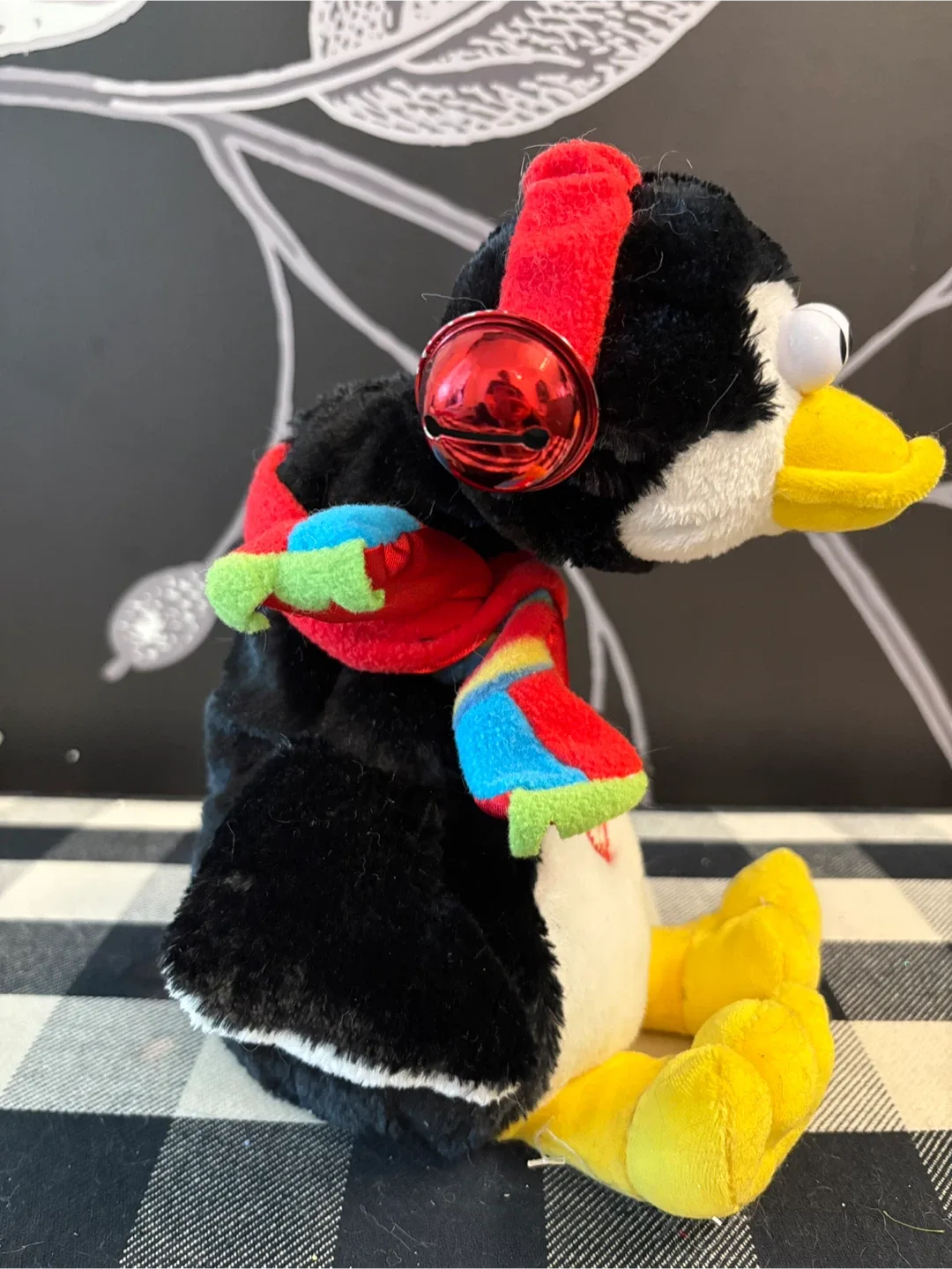 Singing Penguin Plush Toy with Jingle Bells image indicator(3)