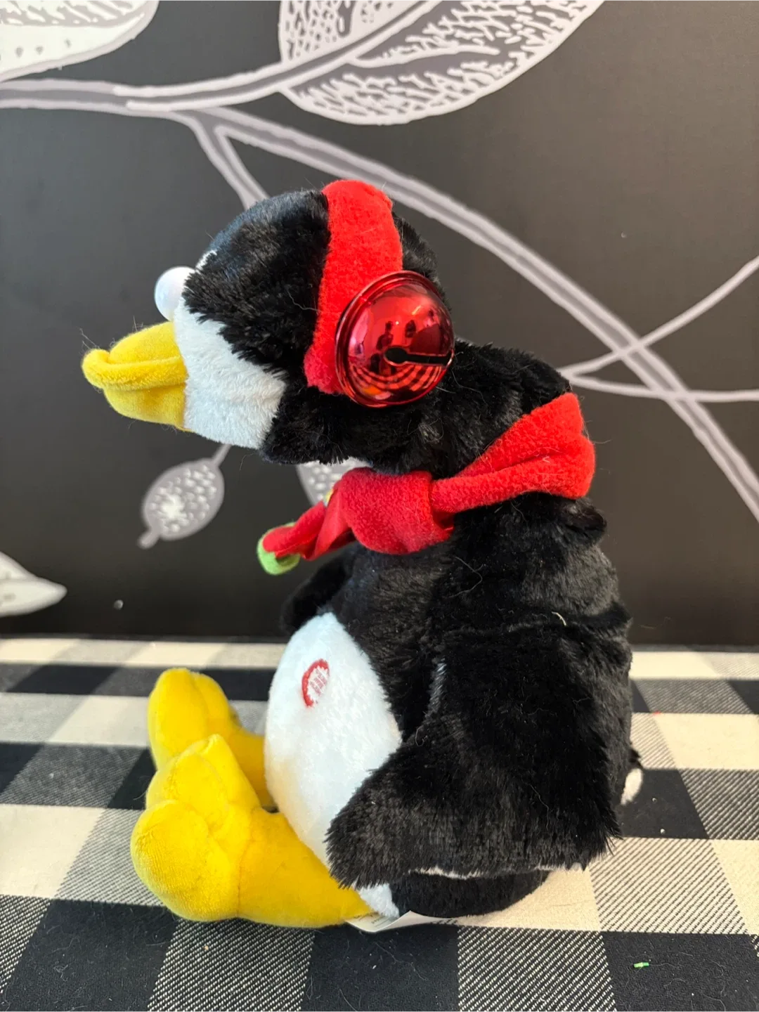 Singing Penguin Plush Toy with Jingle Bells image indicator(2)