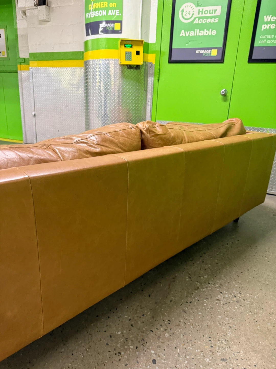 Leather Sofa - 88 inch - photo 3