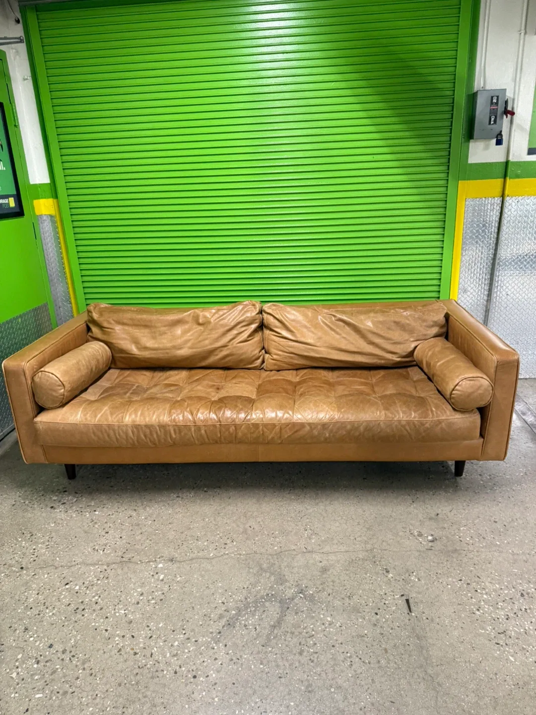 Leather Sofa - 88 inch