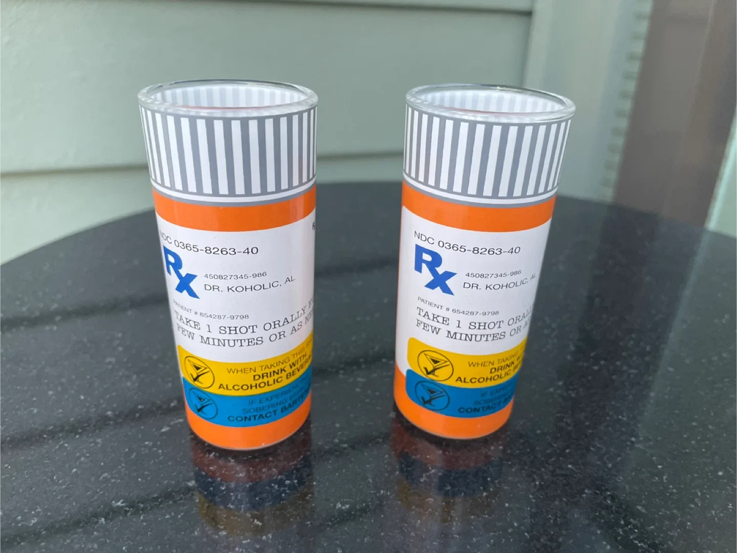 Rx Prescription Shot Glasses Set of 2
