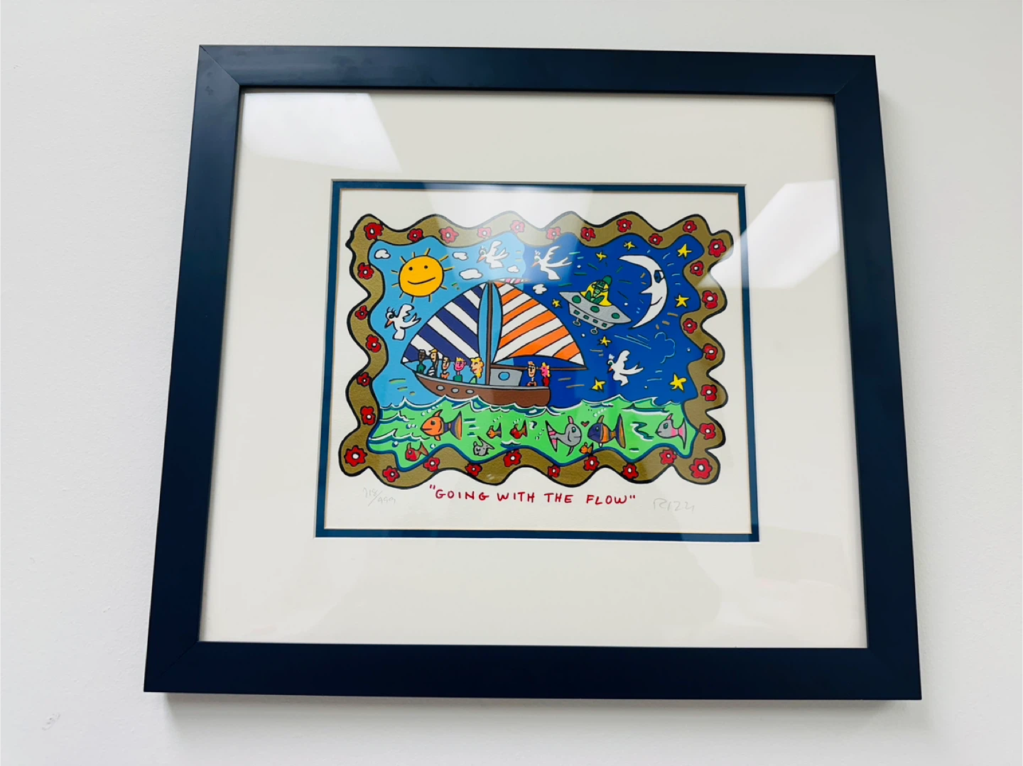 James Rizzi "Going With The Flow" Framed Art Print - photo 2