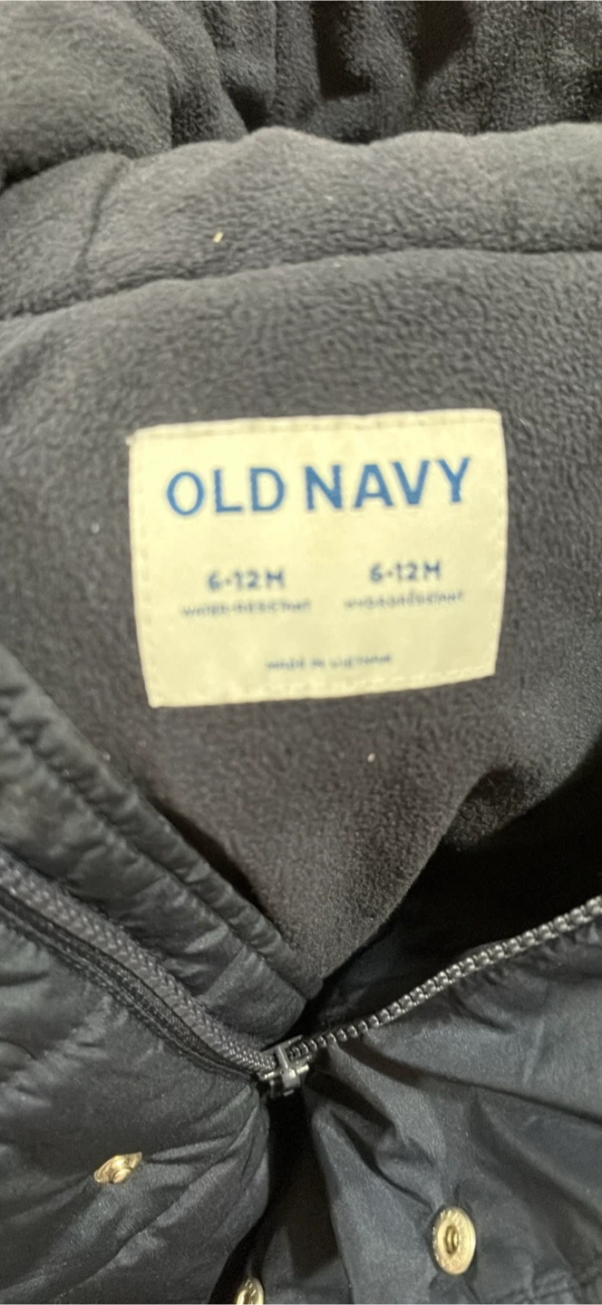 Old Navy Navy Blue Puffer Jacket (6-12M) - photo 2