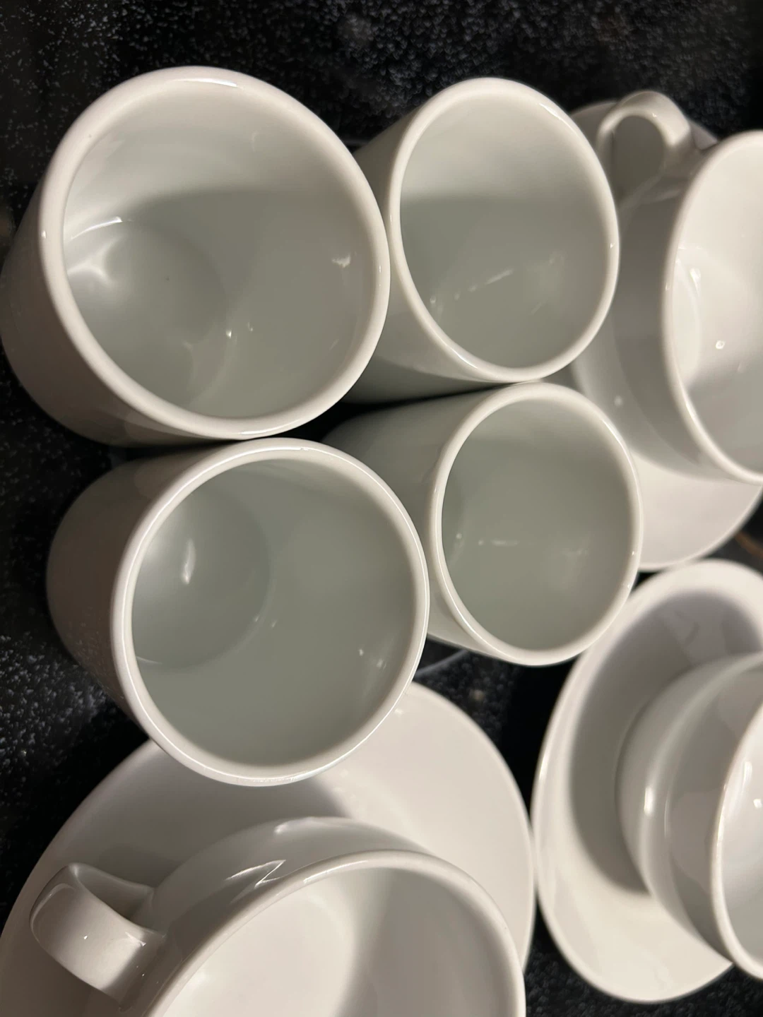 Beautiful white china Cups plate and soup bowls - photo 4