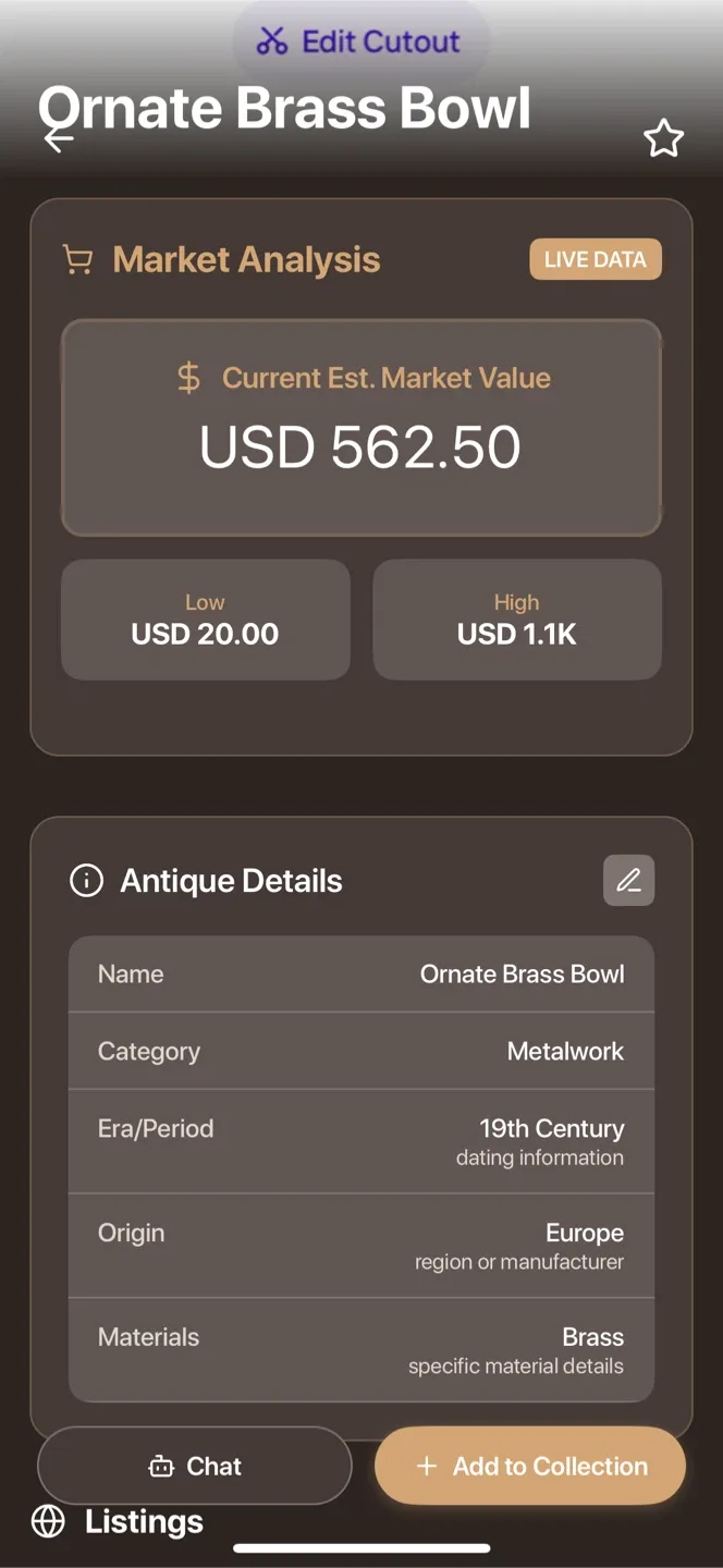 Ornate 19th Century Brass Bowl image indicator(3)