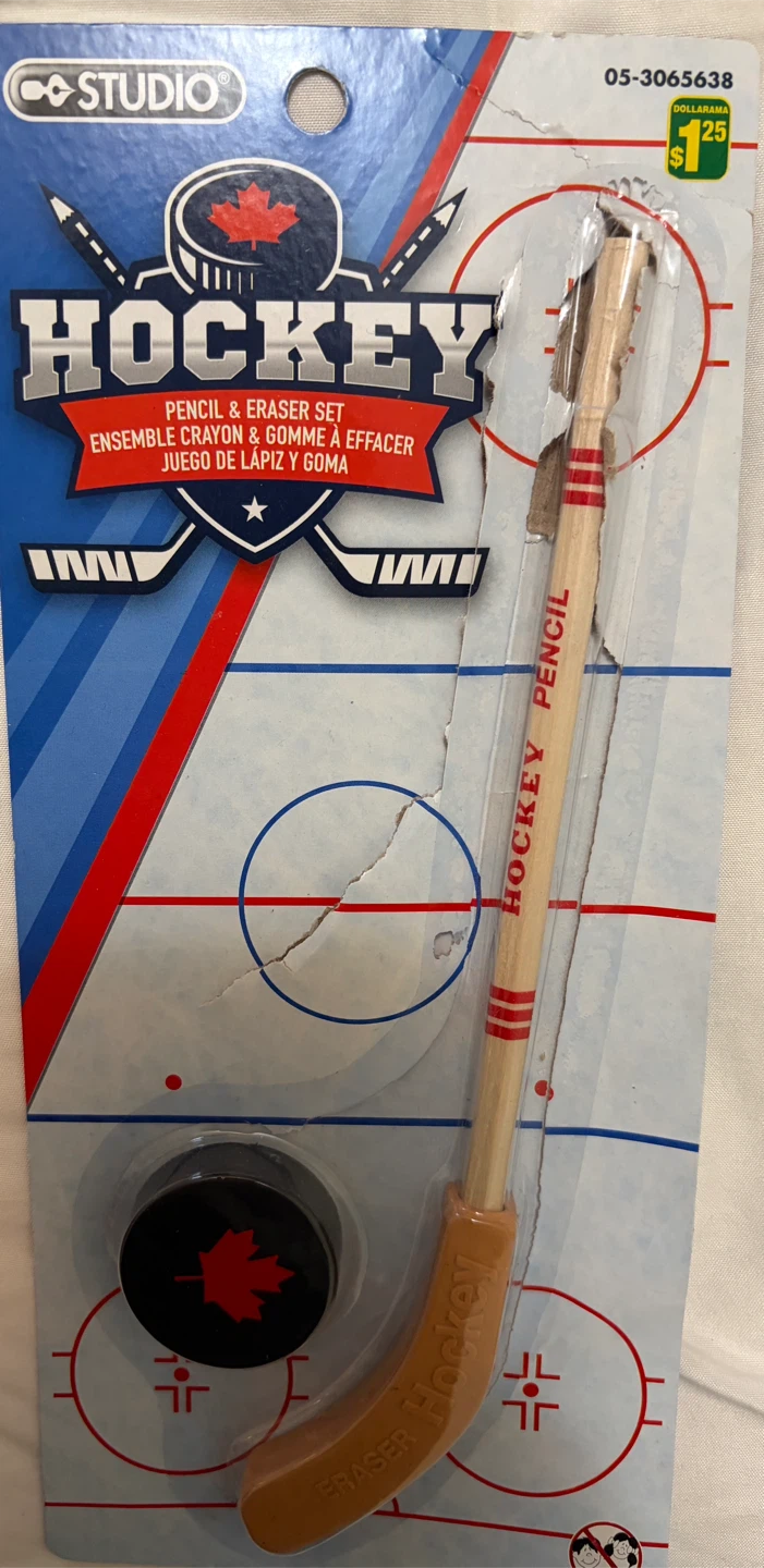 Hockey Pencil & Eraser Set