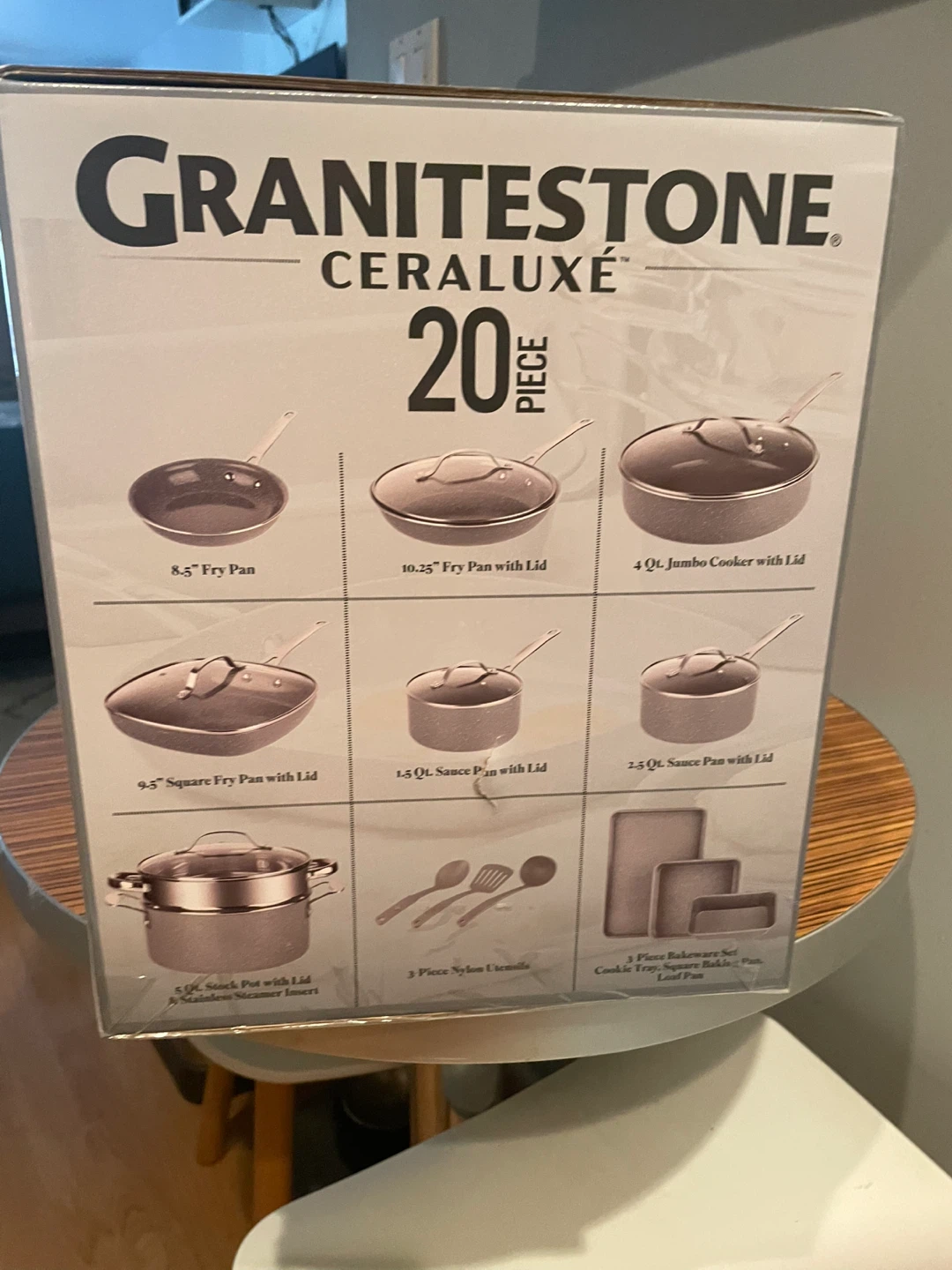 New Granitestone Ceraluxe 20-Piece Cookware Set - photo 2