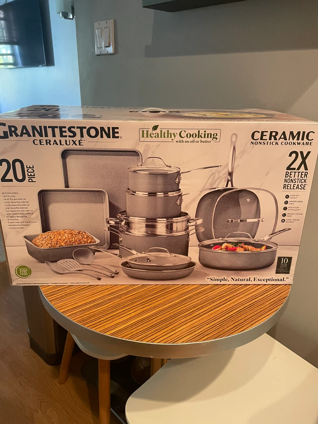 New Granitestone Ceraluxe 20-Piece Cookware Set