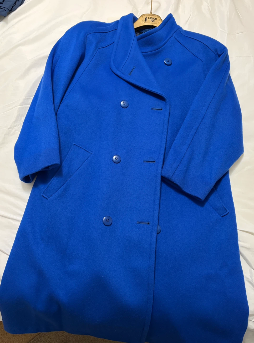 London Fog Blue Wool Coat (Size M)