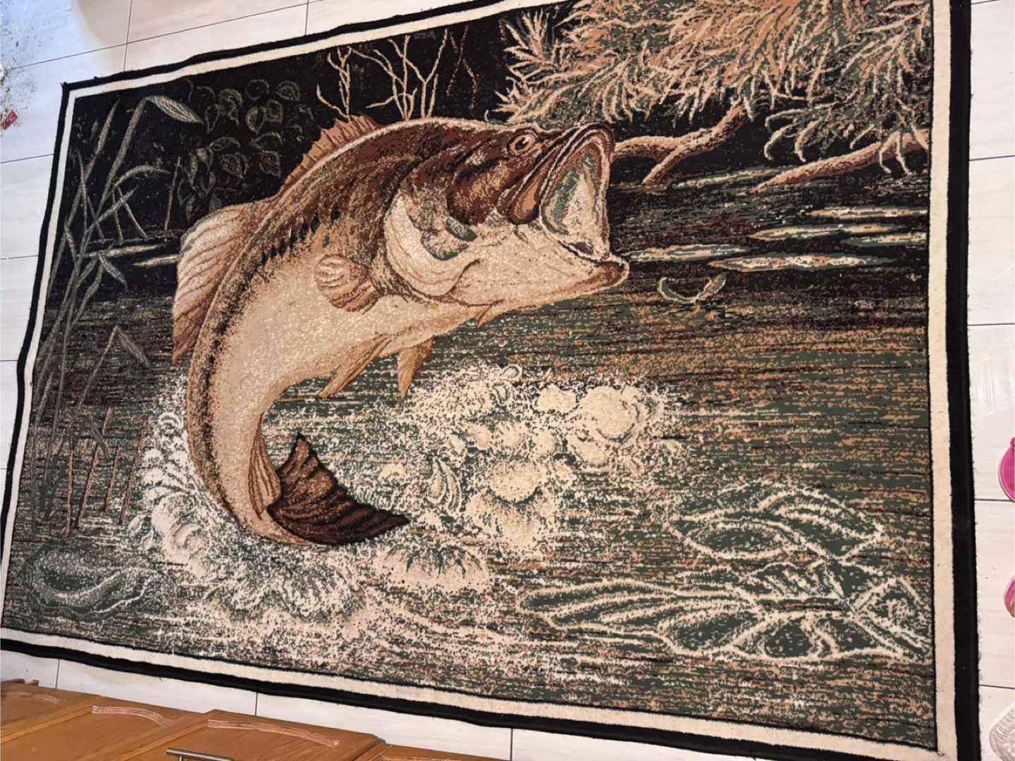 Bass Fish Tapestry Rug