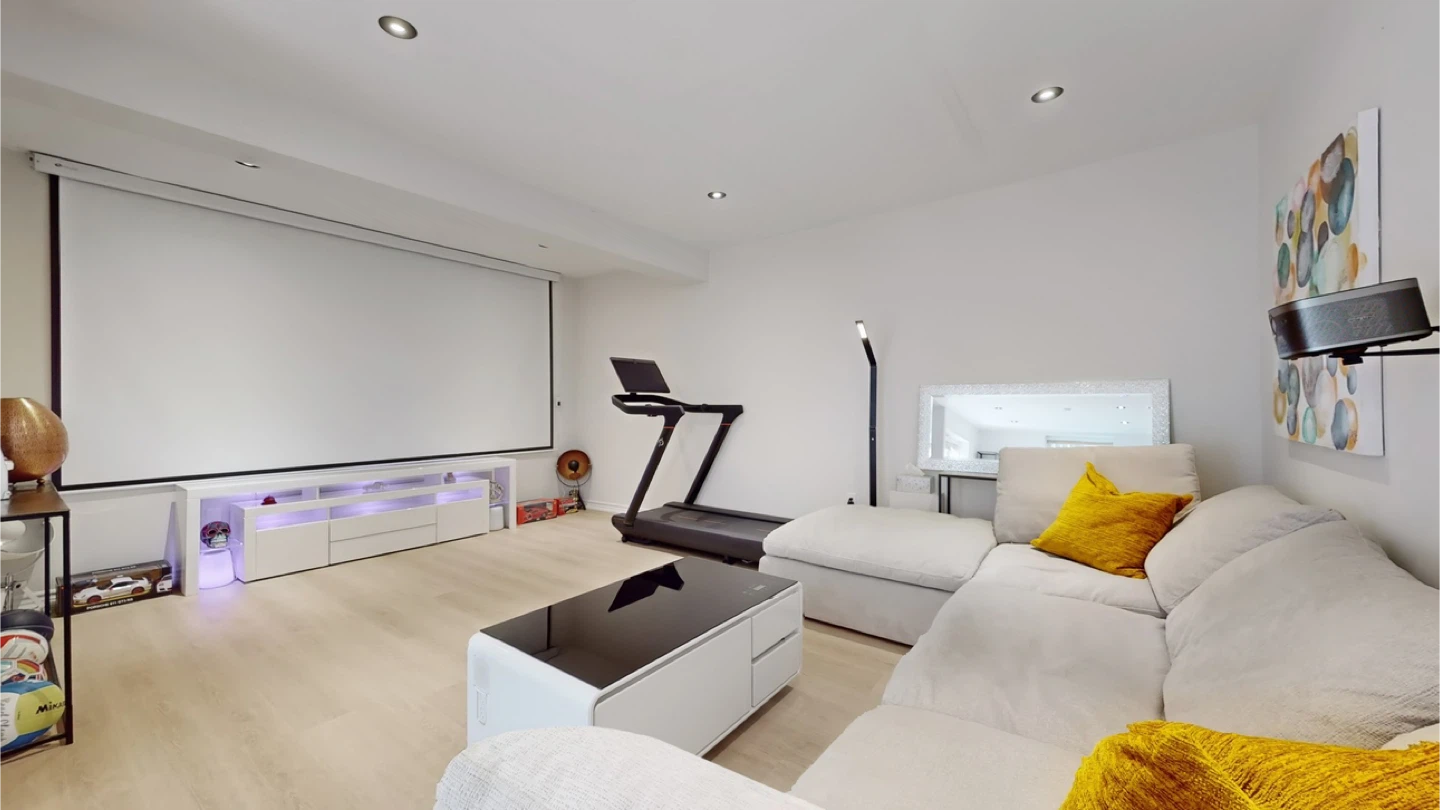 85 inch tv Modern White TV Stand/Console with LED Lighting - photo 4