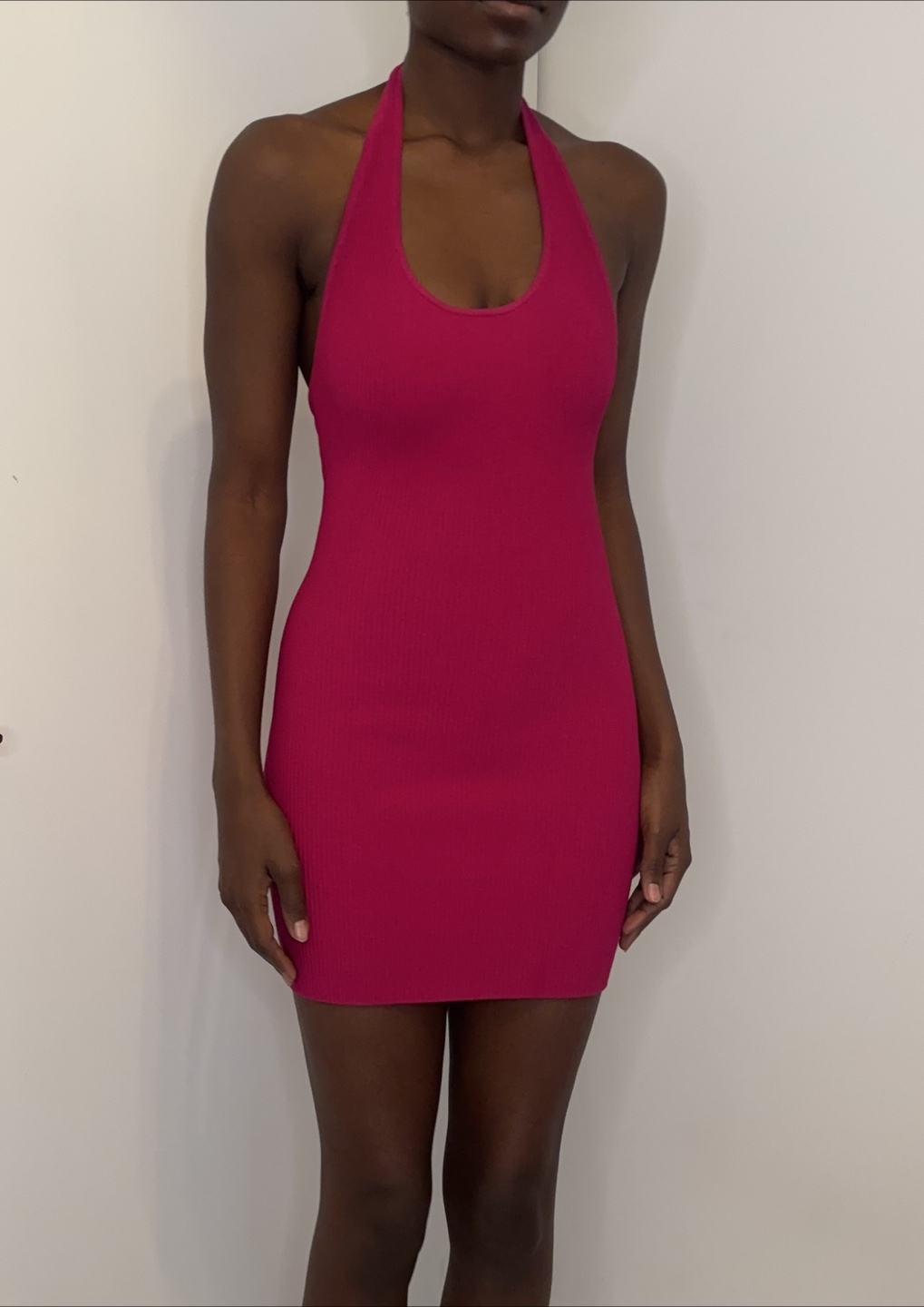 Aritzia BABATON 2XS Halter Bodycon Mini Dress - photo 2
