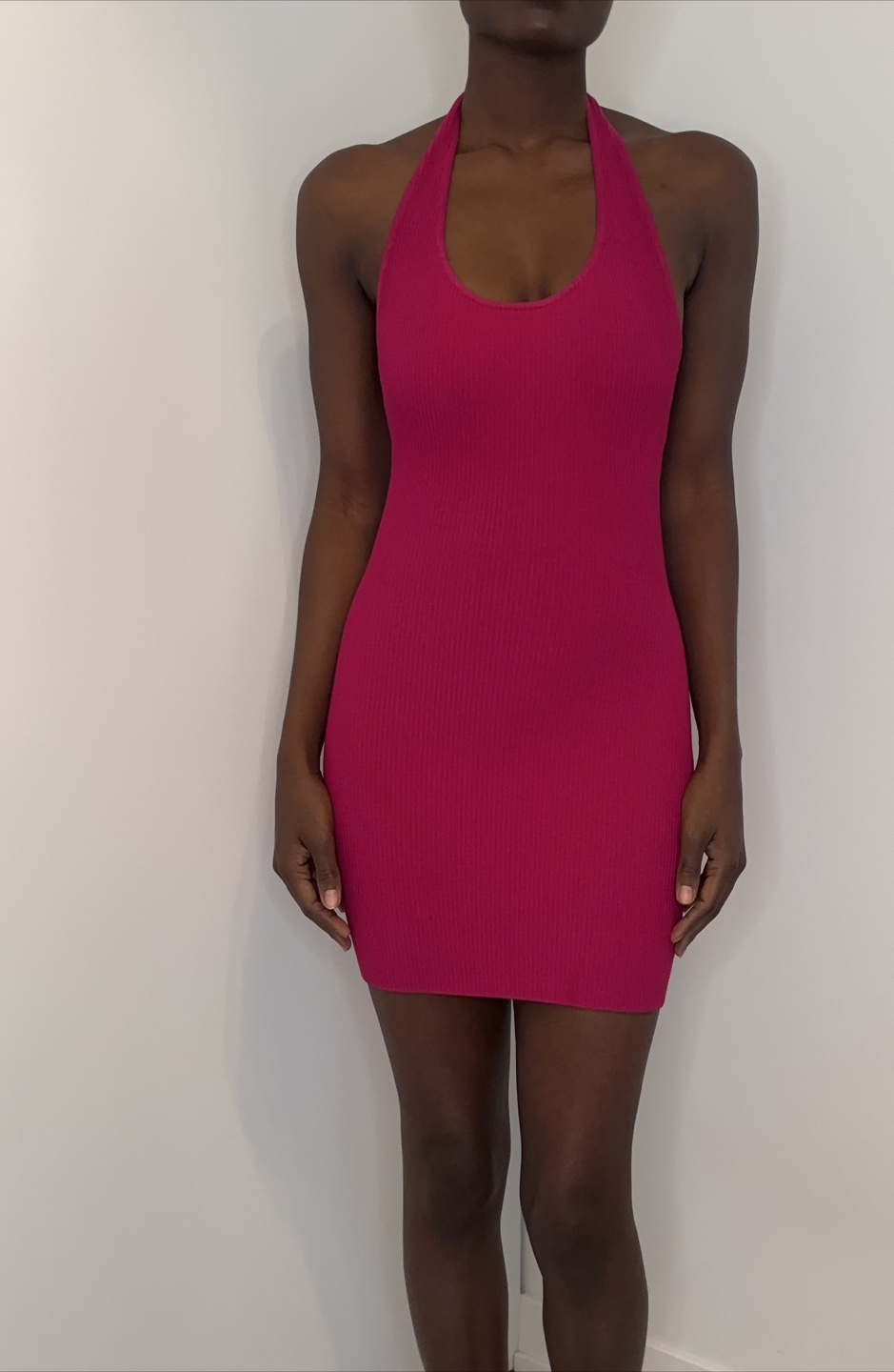 Aritzia BABATON 2XS Halter Bodycon Mini Dress