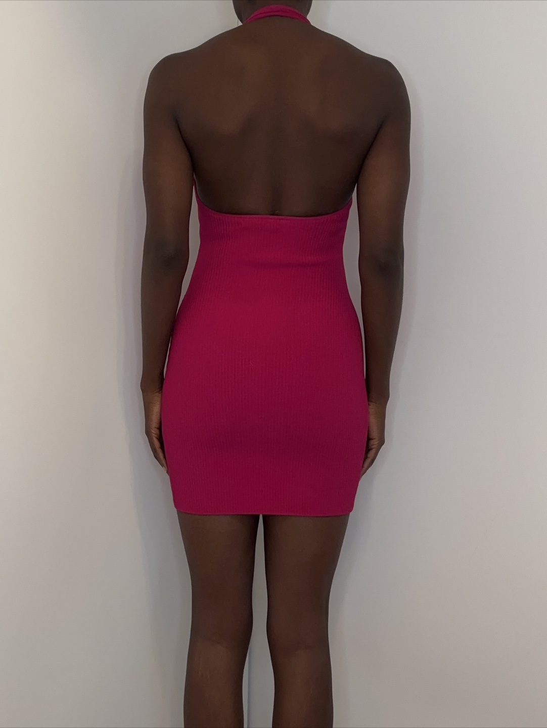 Aritzia BABATON 2XS Halter Bodycon Mini Dress - photo 3