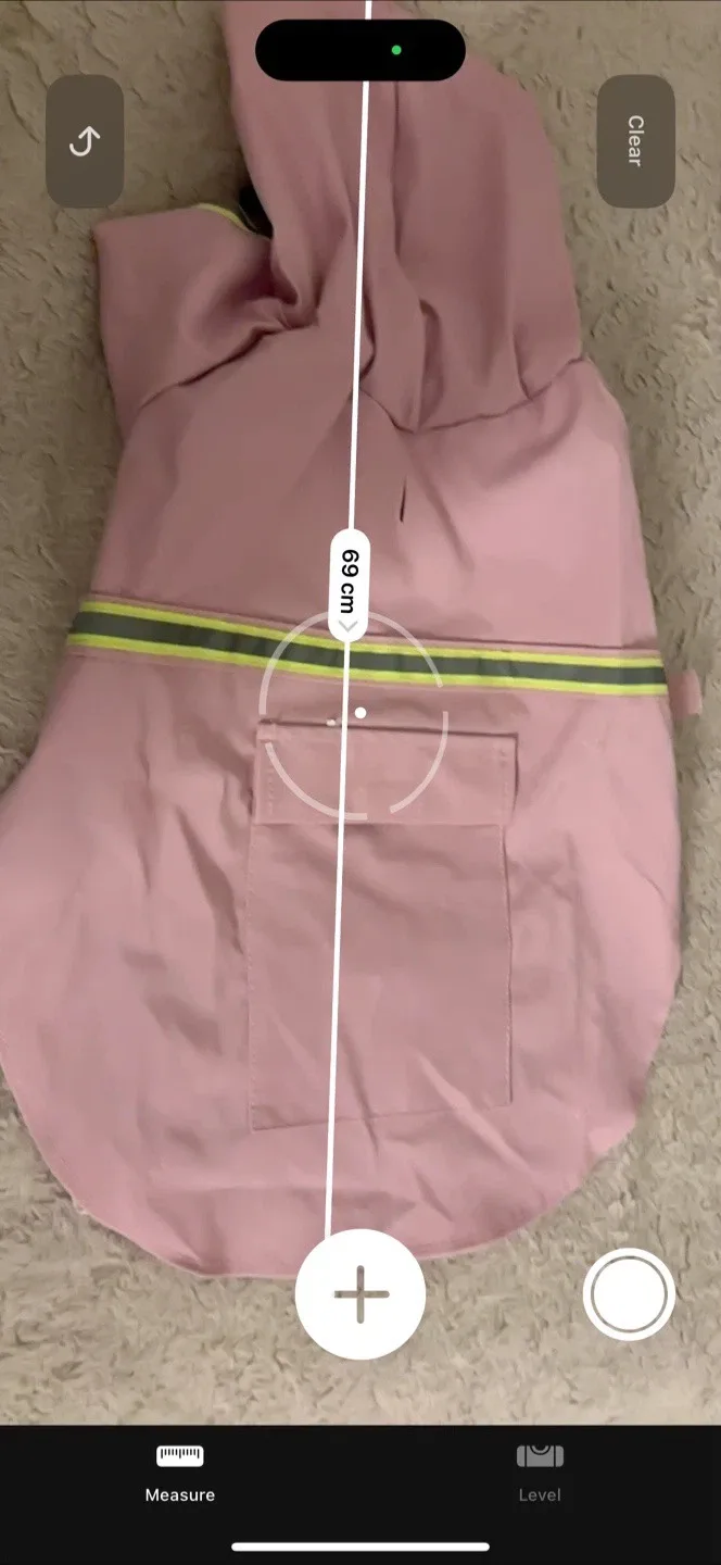 M -L Pink Dog Raincoat with Hood image indicator(3)