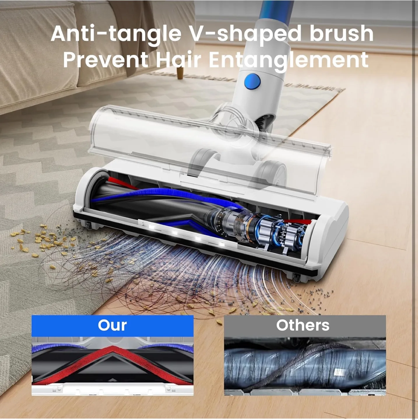 Brand New Cordless Stick Vacuum– Powerful & Lightweight (Blue) image indicator(6)