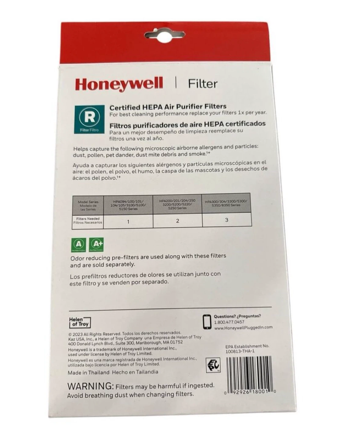 Honeywell HEPA R-Type Air Purifier Filter - photo 3
