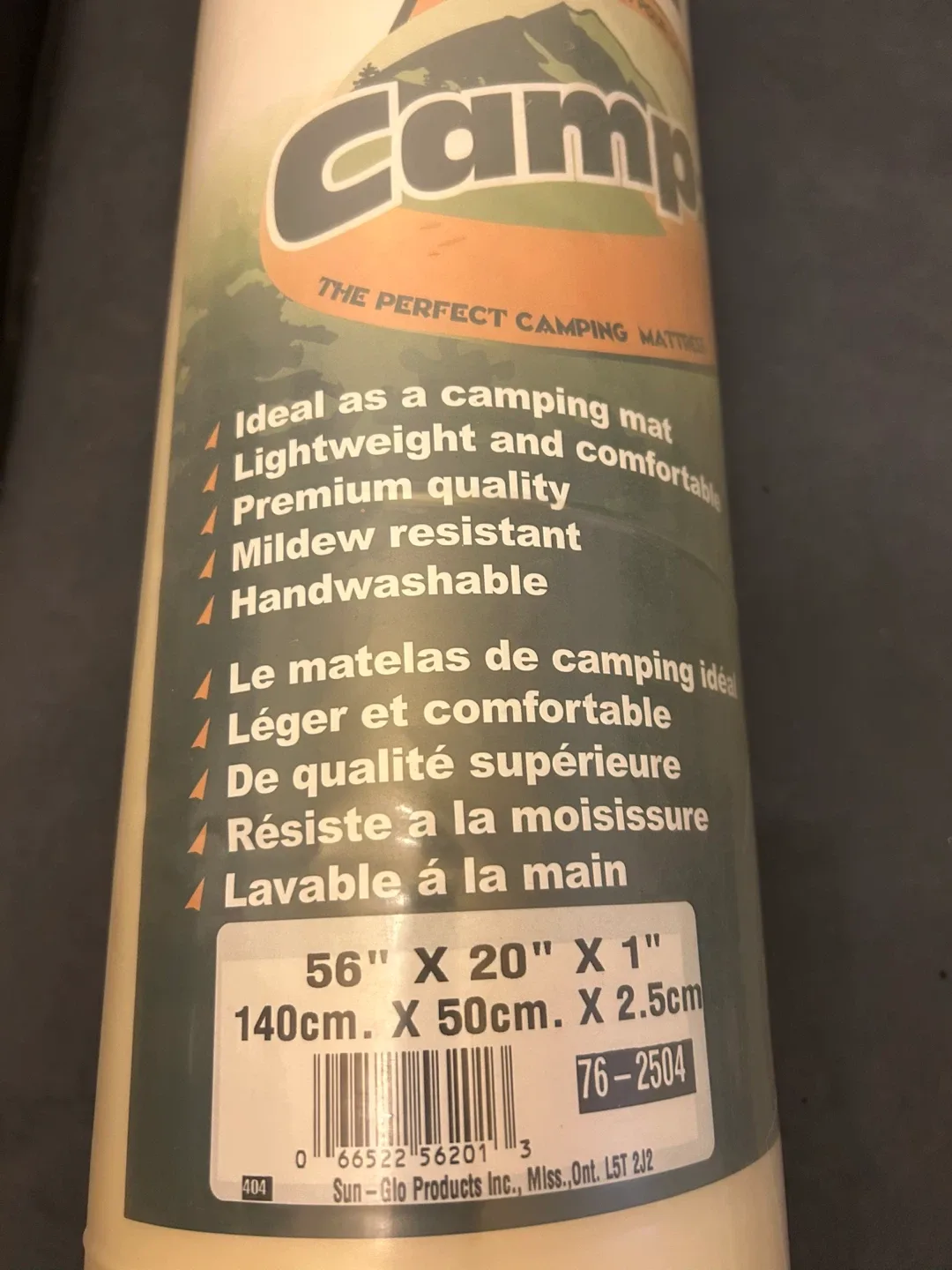 Camp-It Camping Mattress - 56" x 20" x 1" image indicator(4)