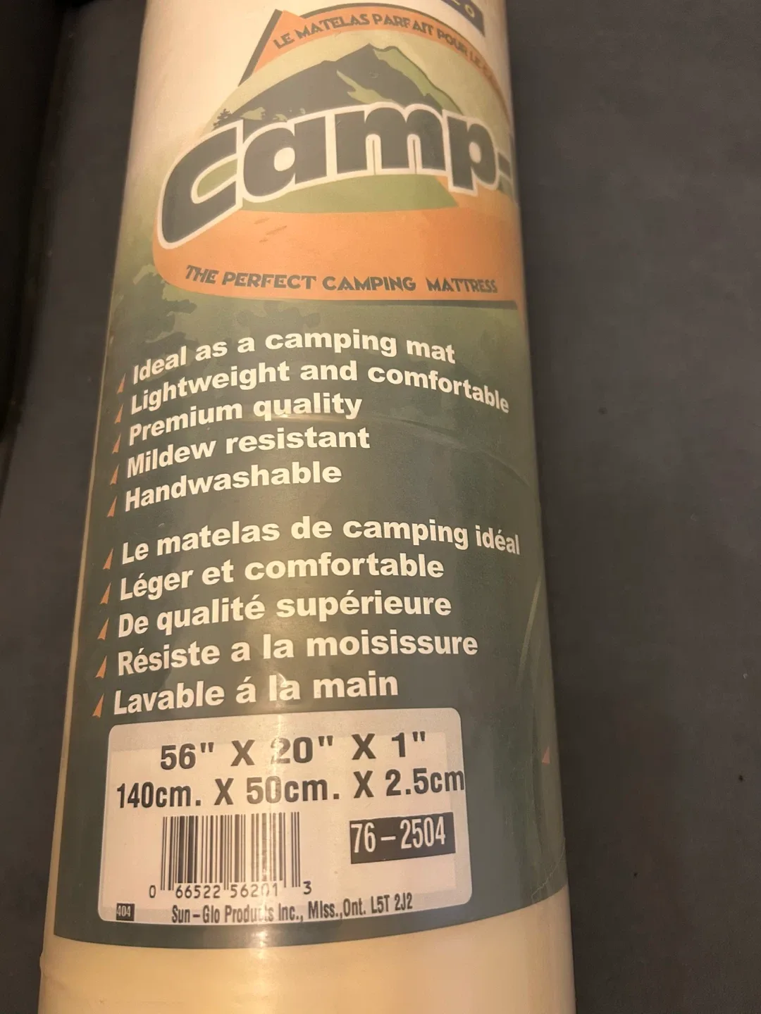 Camp-It Camping Mattress - 56" x 20" x 1" image indicator(5)