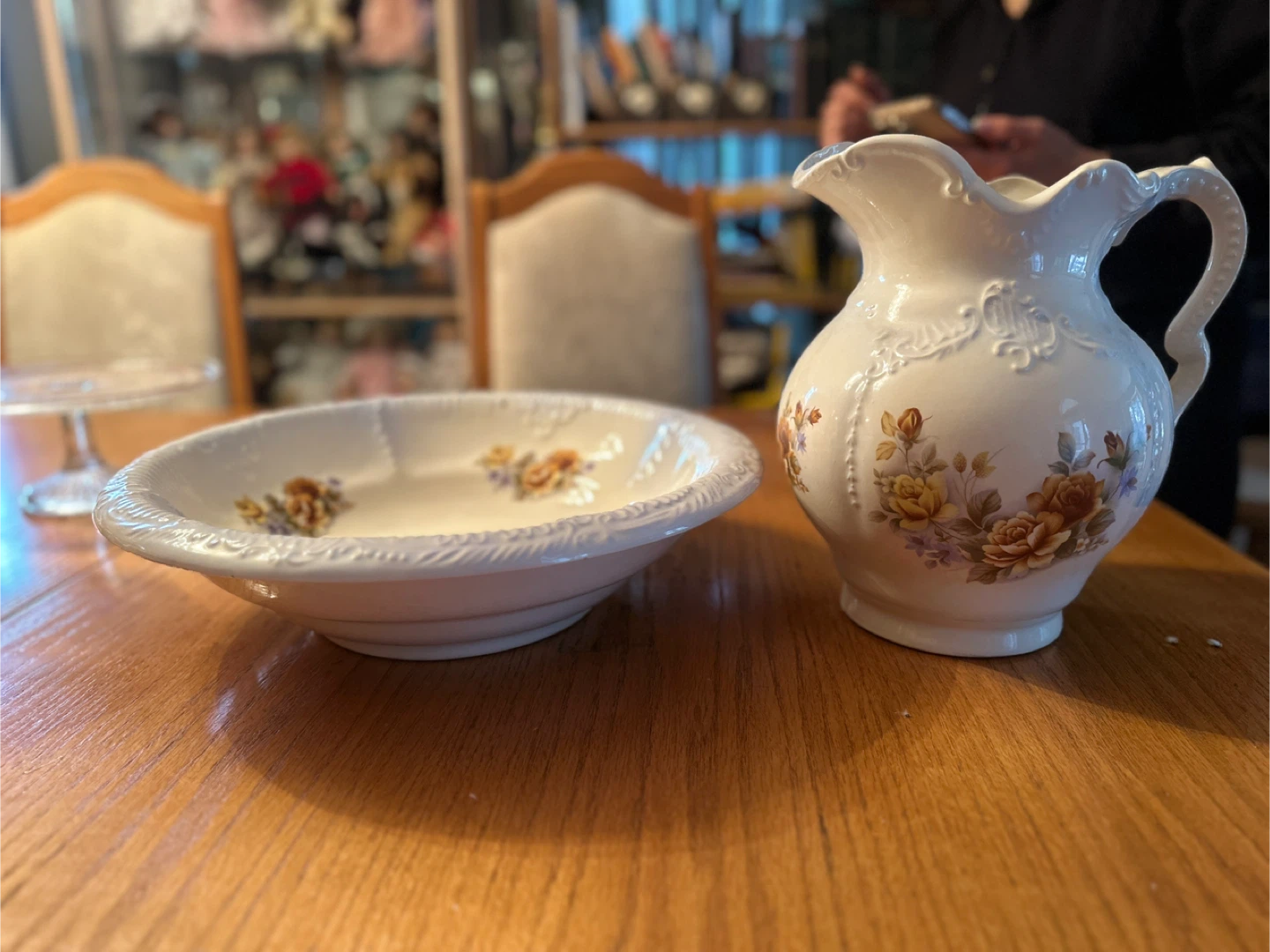 Vintage Floral Pitcher and Bowl Set - Royal Ironstone - photo 2