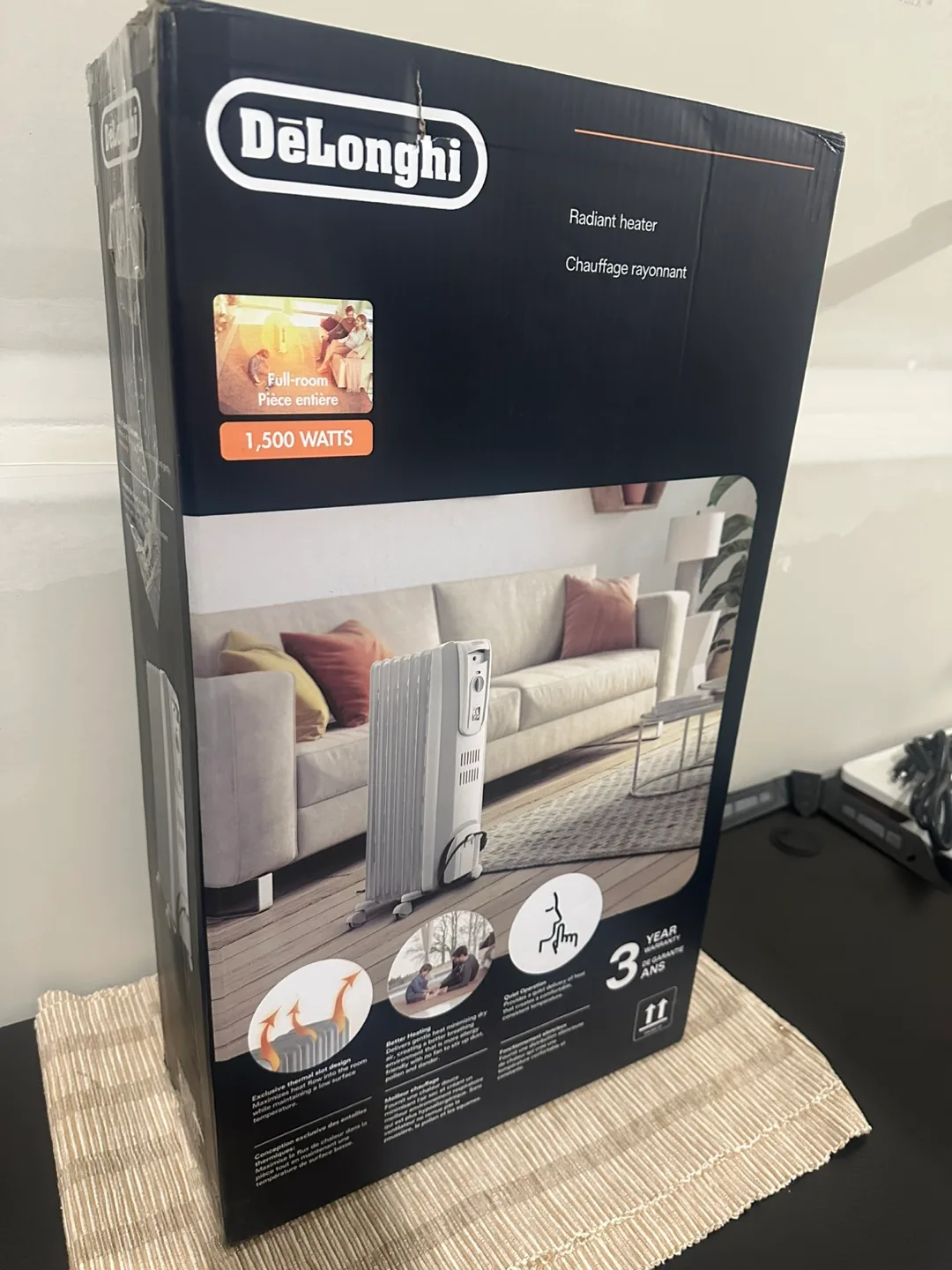 BrandNew DeLonghi 1500W ComfortTemp Portable Oil-Filled Radiator image indicator(8)