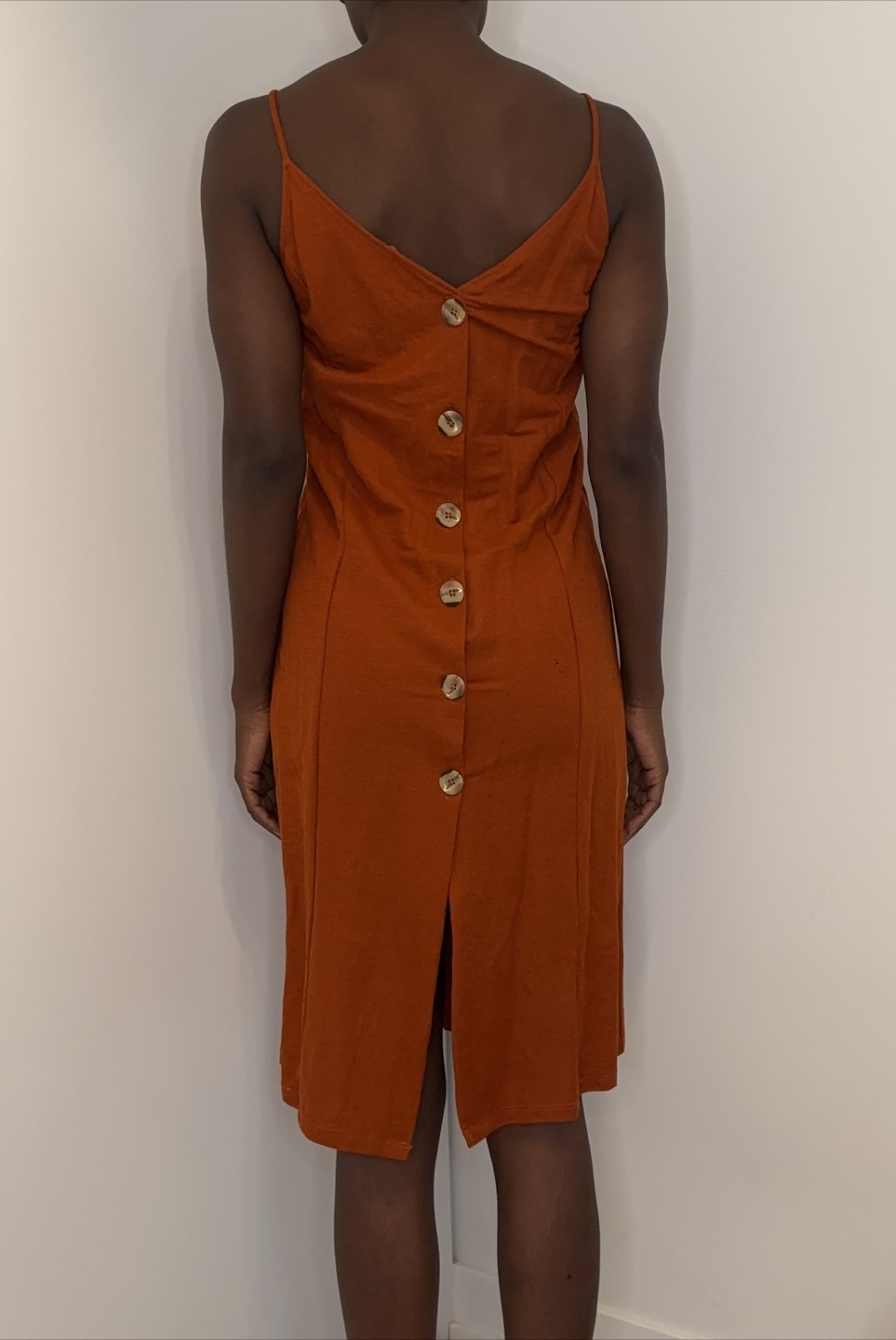 ZARA Reversible Slip Dress Midi Button Front V-Neck - photo 4