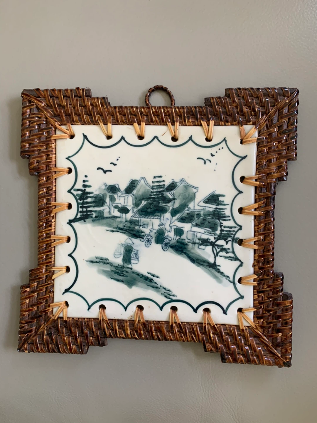 Set of 3 Vintage, Collectible, Hand Made Painted Wall Decors “ ! - photo 2