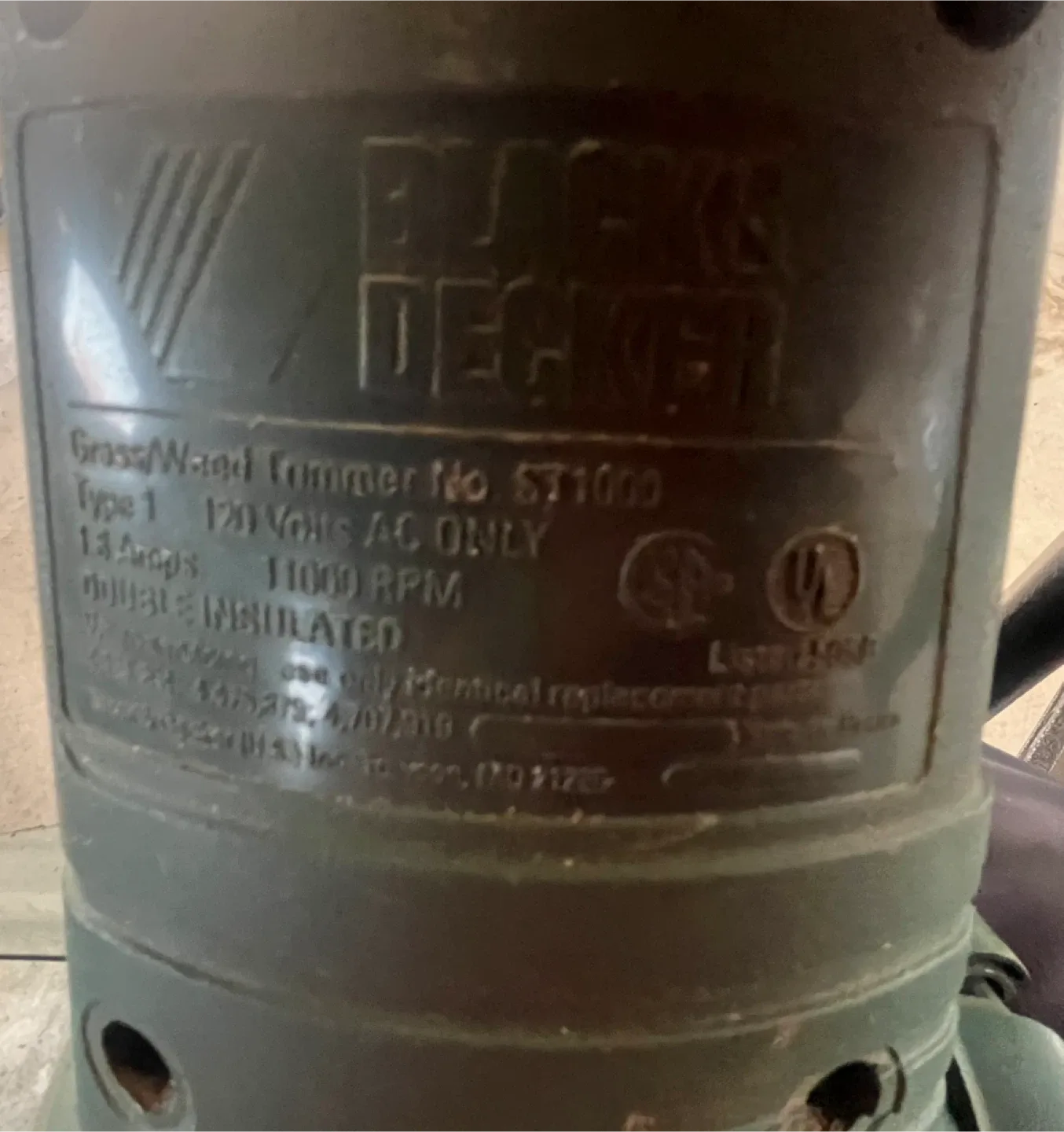 Black & Decker ST1000 Grass/Weed Trimmer image indicator(4)