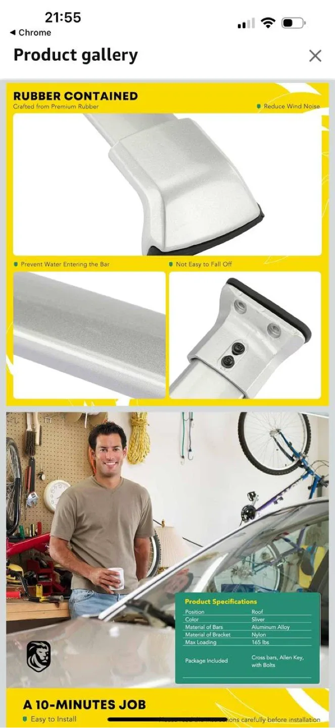 🚙 YHTAUTO Roof Rack Cross Bars 🚙 image indicator(5)