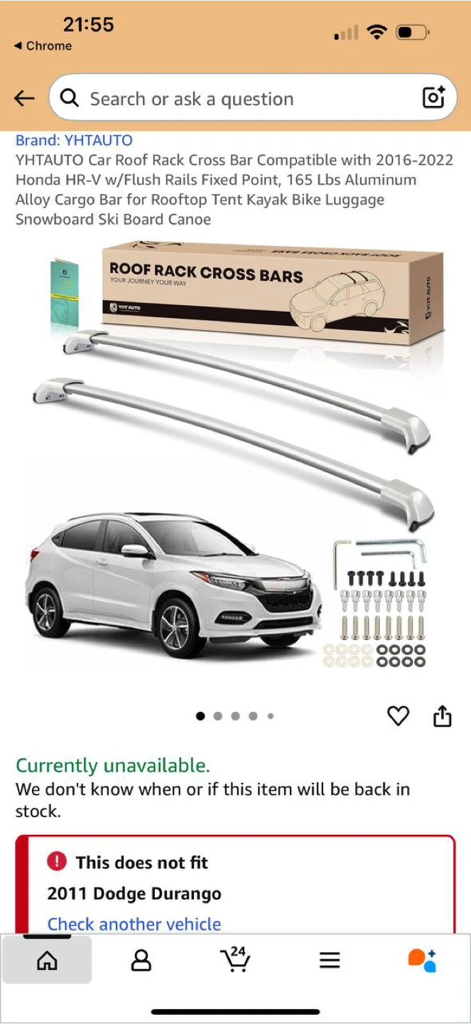 🚙 YHTAUTO Roof Rack Cross Bars 🚙