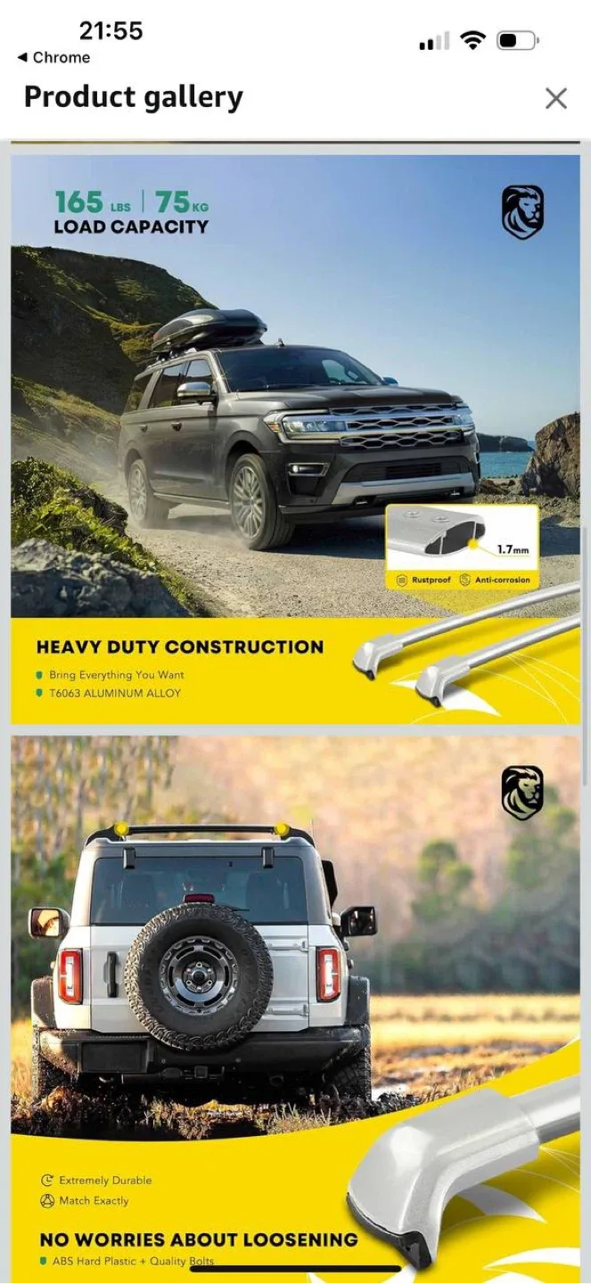 🚙 YHTAUTO Roof Rack Cross Bars 🚙 image indicator(4)