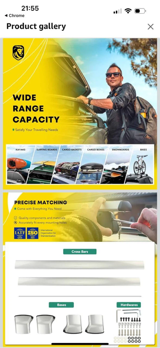 🚙 YHTAUTO Roof Rack Cross Bars 🚙 - photo 3