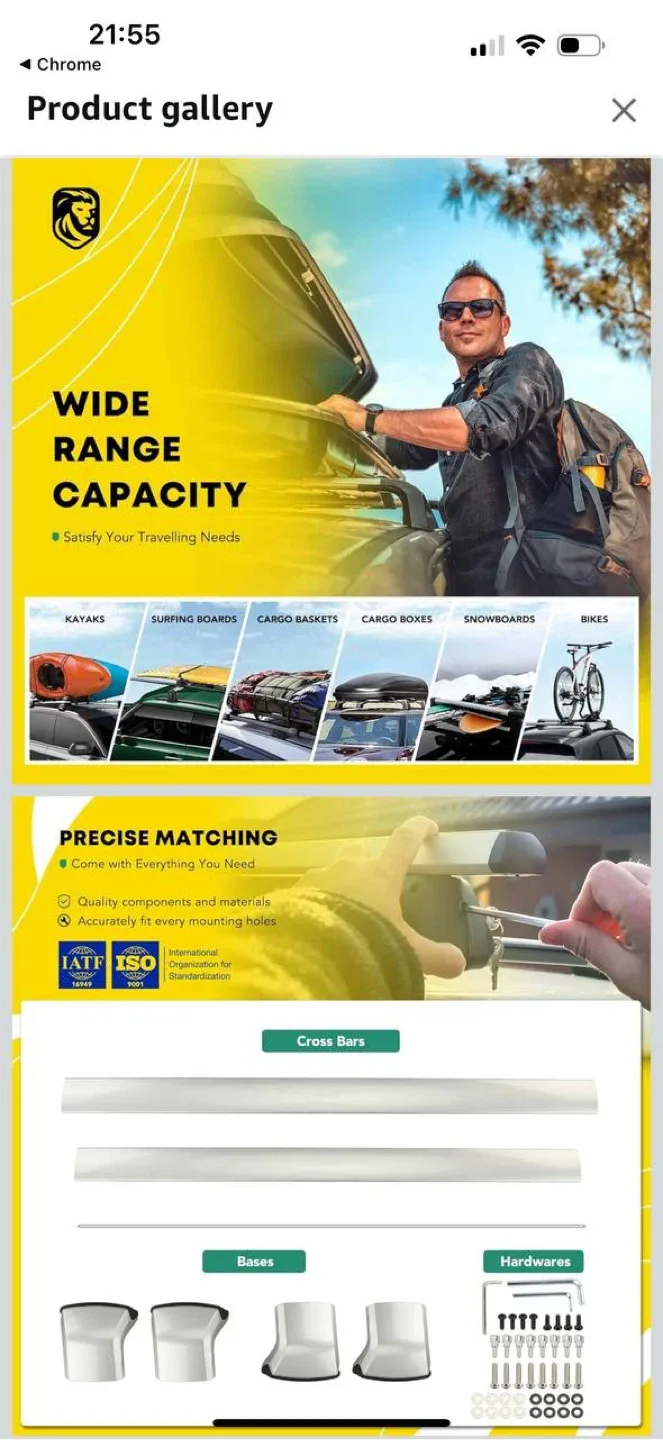 🚙 YHTAUTO Roof Rack Cross Bars 🚙 image indicator(3)