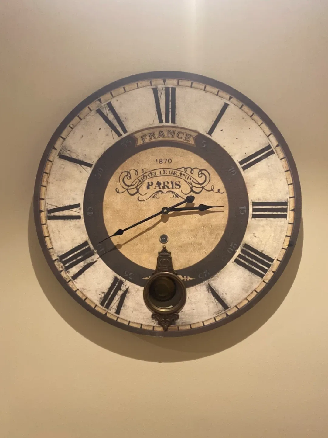 Vintage Style Pendulum Wall Clock