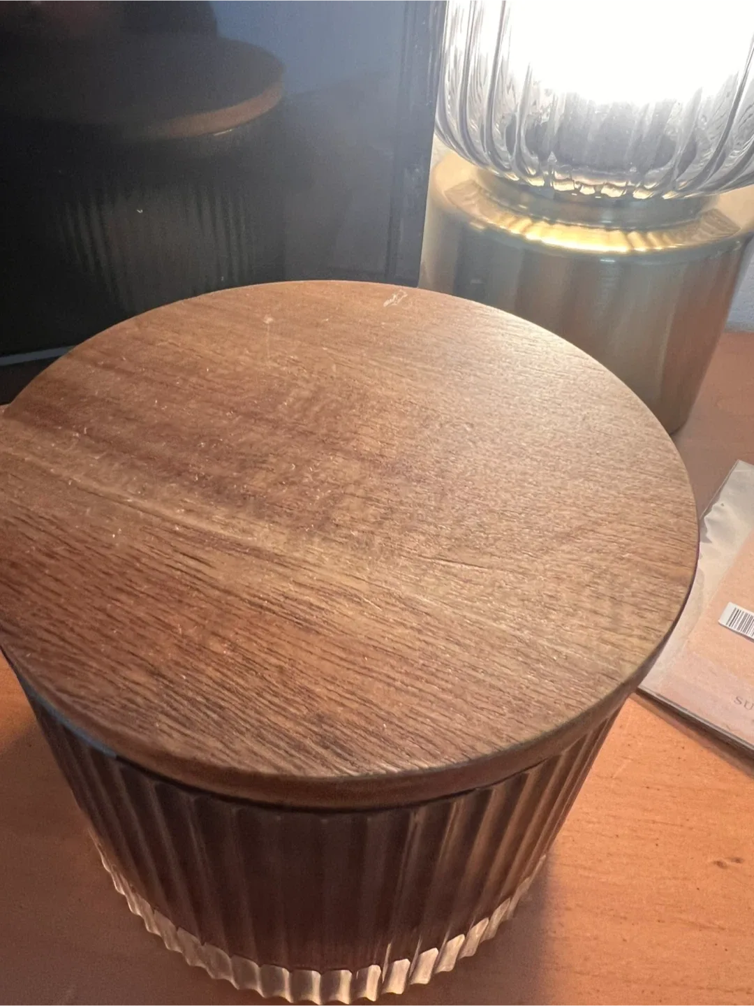 Wood & Glass Storage Jar with Lid image indicator(4)