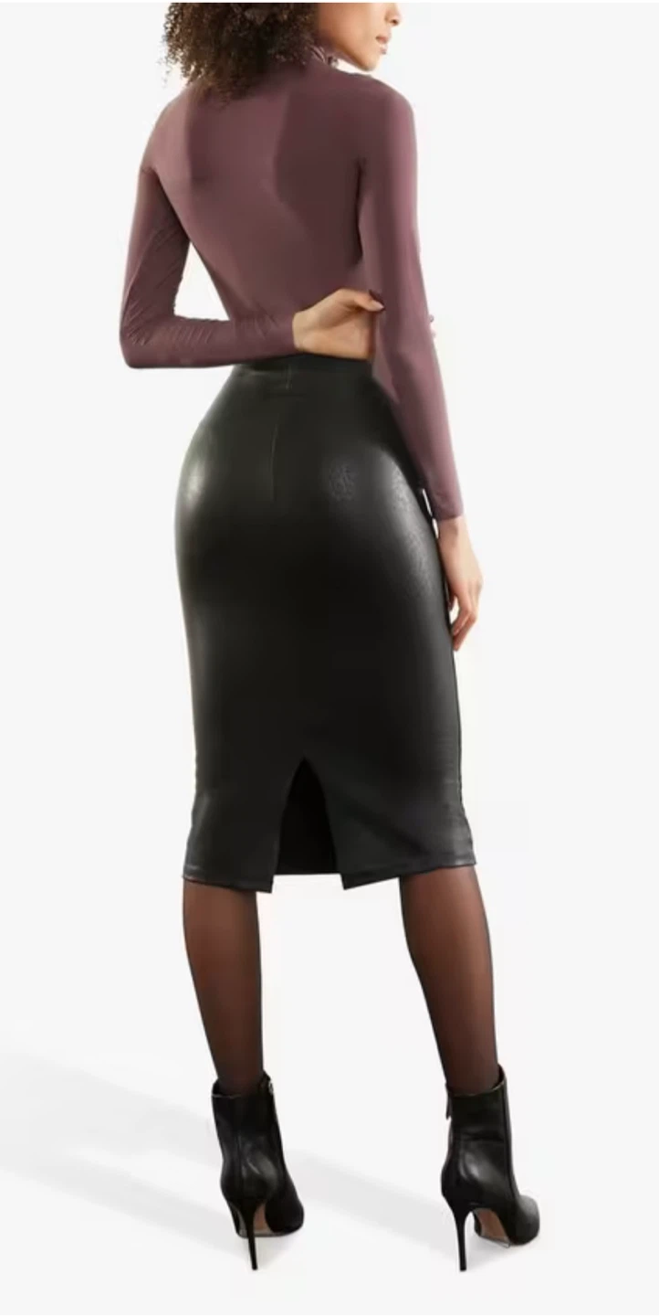 Commando Faux Leather Pencil Skirt - Size M - photo 2