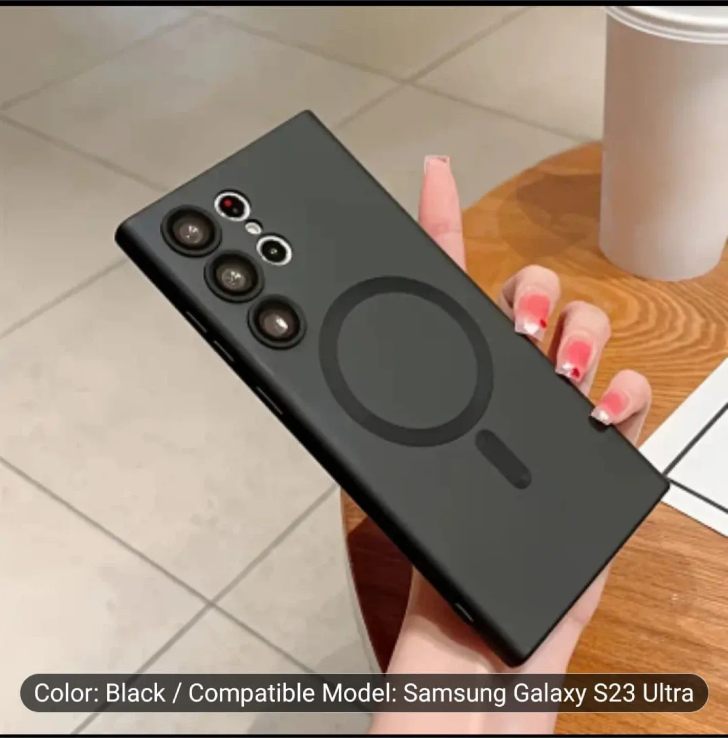 Black Phone Case for Samsung Galaxy S23 ultra