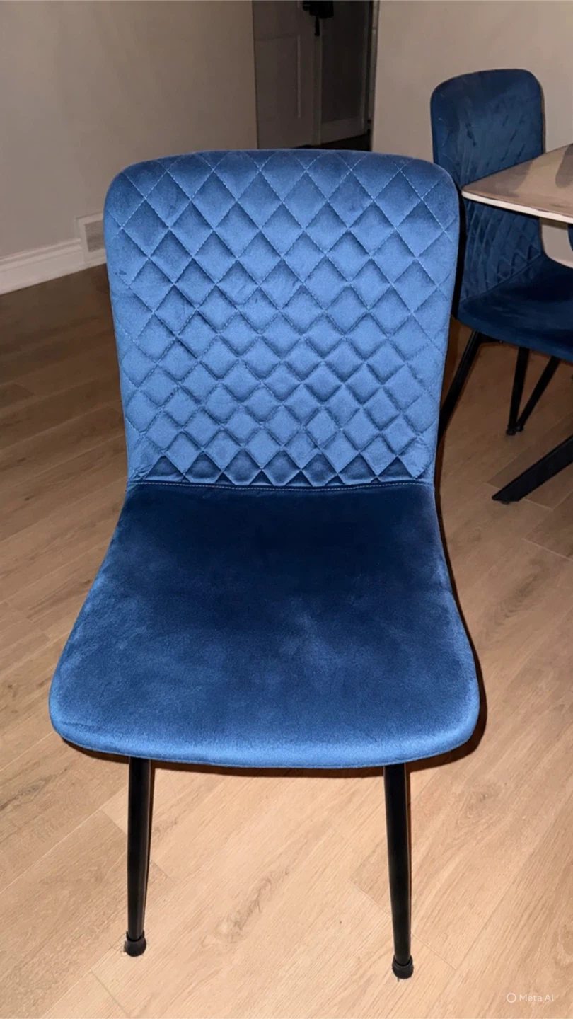 Blue Velvet Dining Chair