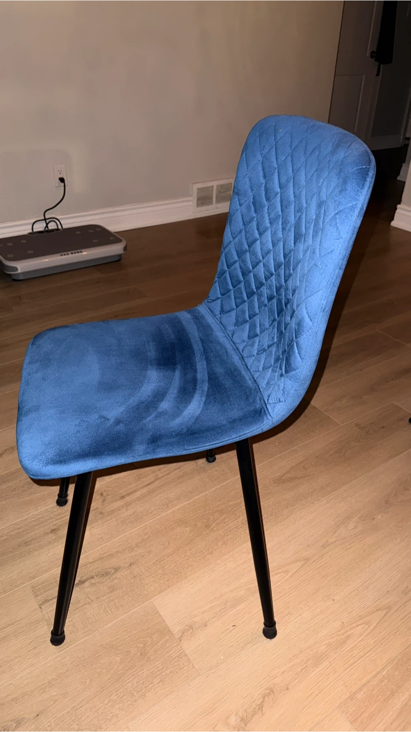 Blue Velvet Dining Chair - photo 2